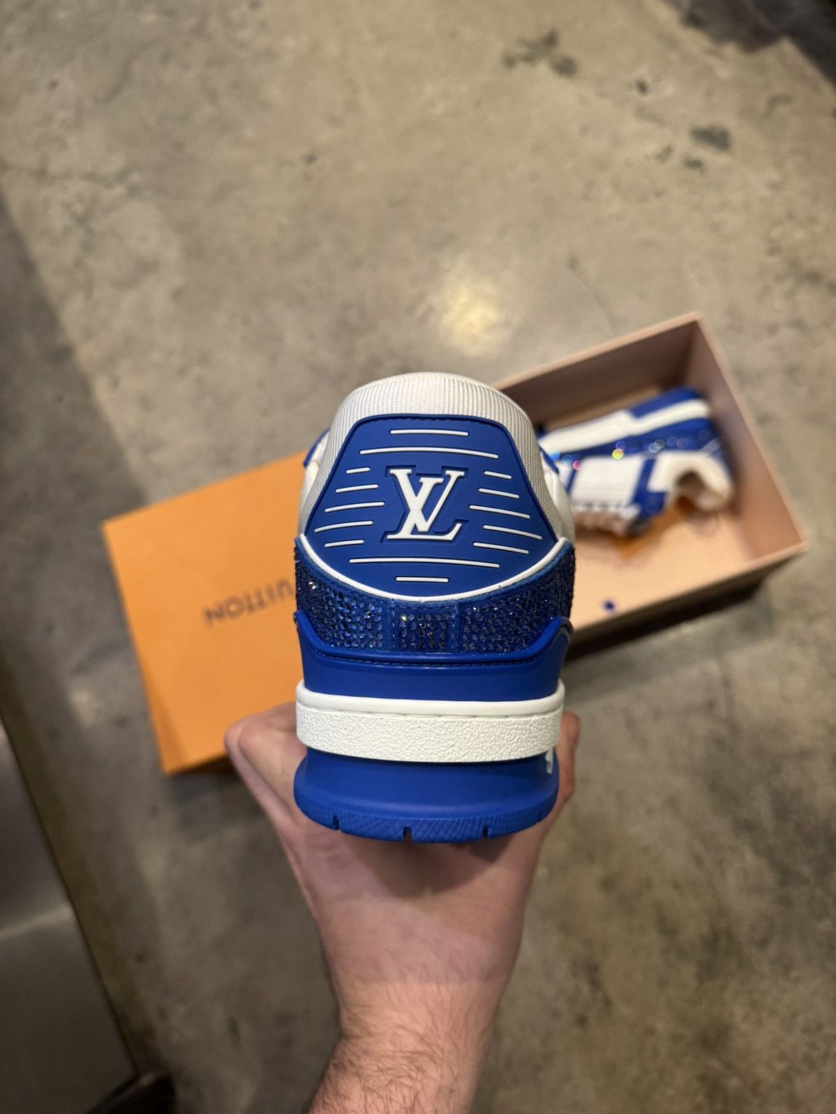 Louis Vuitton Louis Vuitton Trainer Rhinestone Size US 11.5 / EU 44-45 - 5 Thumbnail