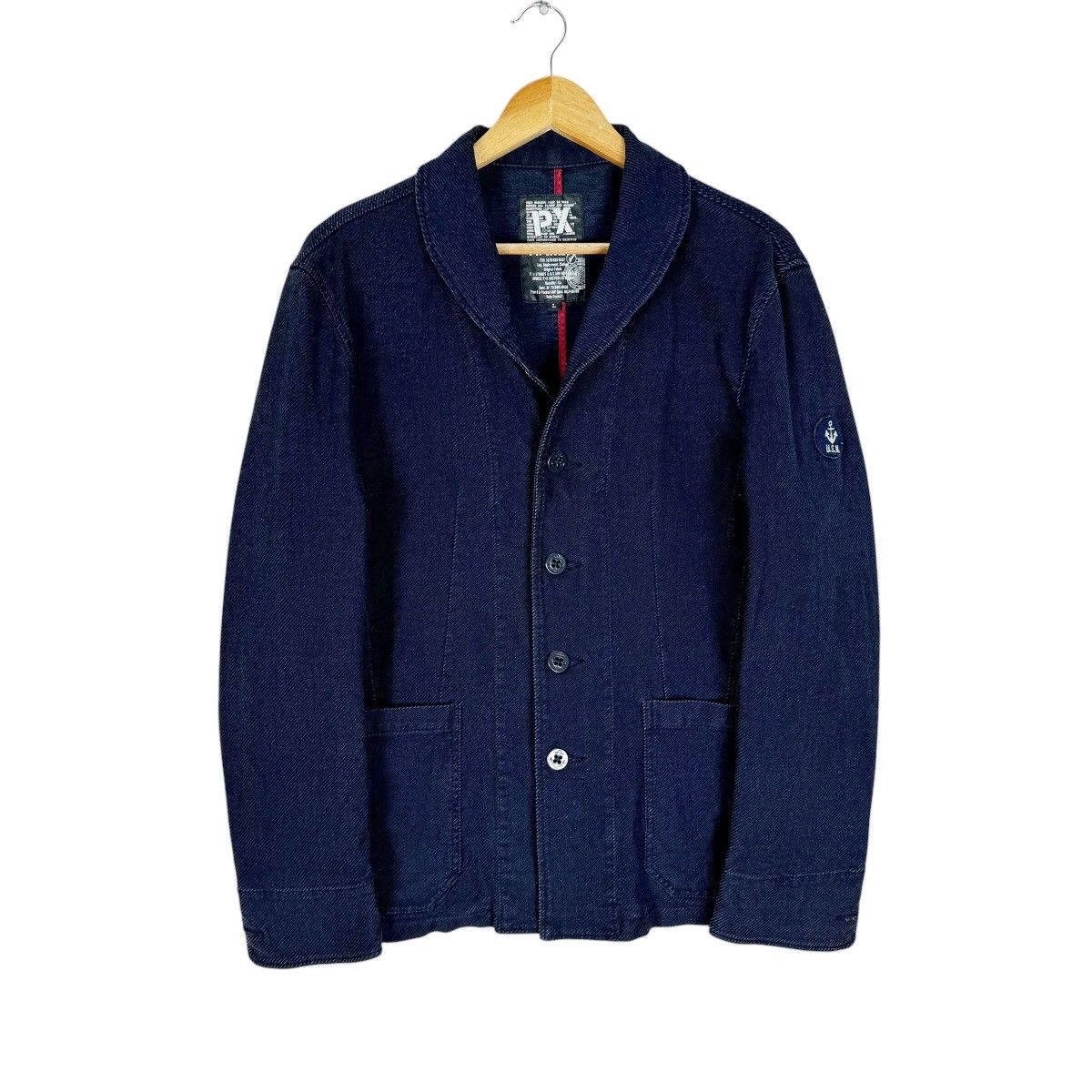 Avirex ⚡️AVIREX USN SHAWL COLLAR REPRO CHORE JACKET Size US L / EU 52-54 / 3 - 2 Thumbnail