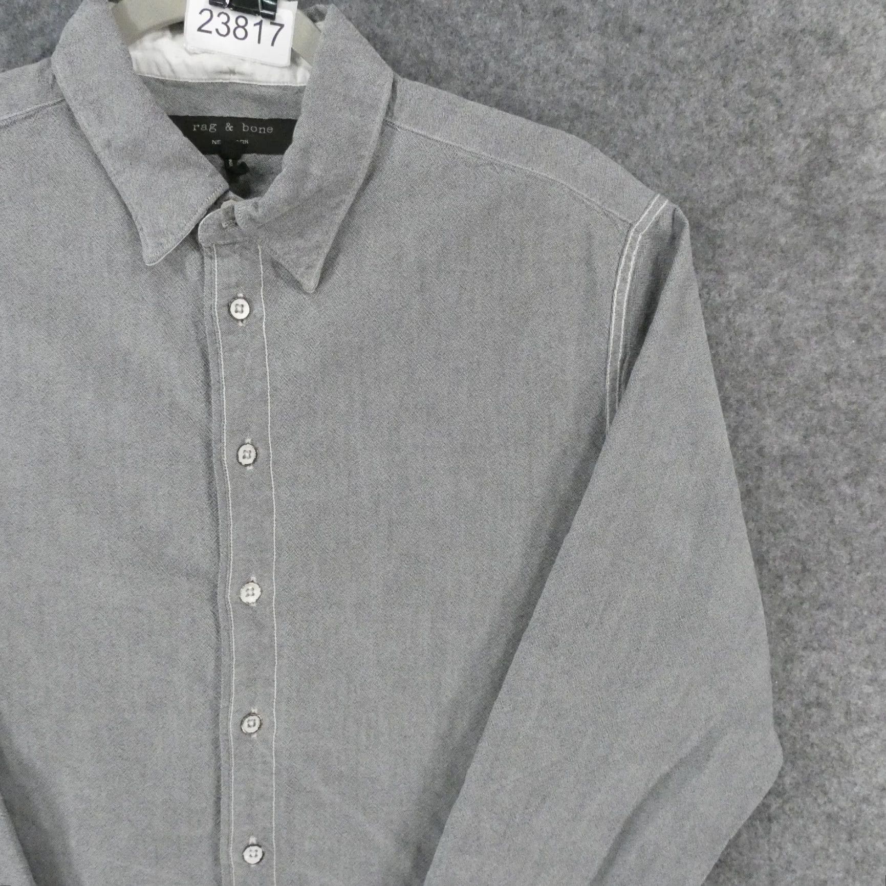 Rag & Bone Rag & Bone New York Shirt Mens Medium Long Sleeve Button Up Gray Size US M / EU 48-50 / 2 - 6 Thumbnail