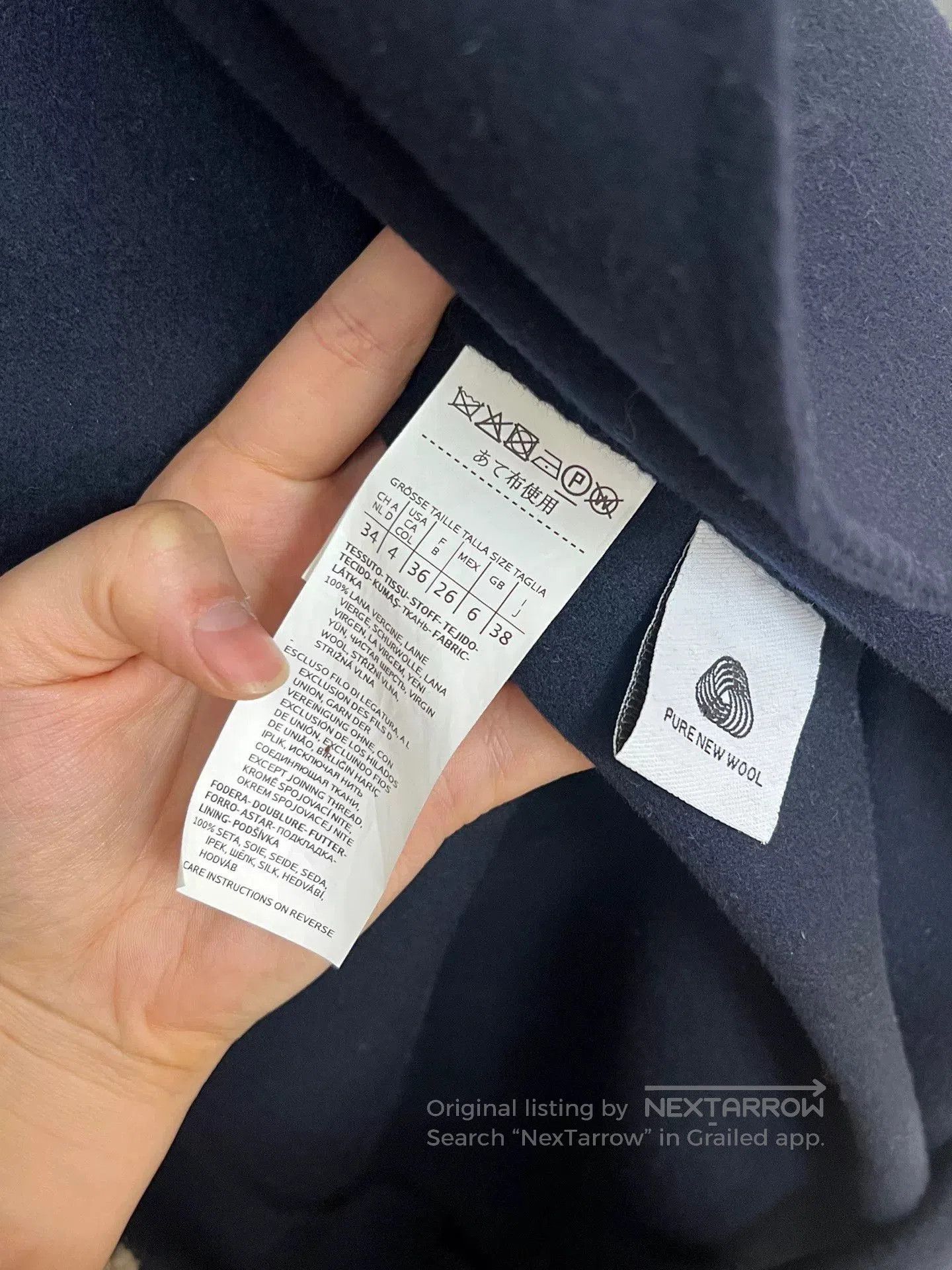 Max Mara Smaxmara Paldo Navy Blue Bathrobe Coat. Size XS / US 0-2 / IT 36-38 - 4 Thumbnail