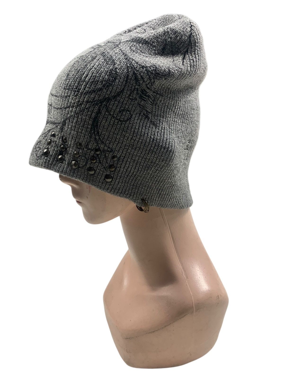 Kapital Japanese punk Bondage Style ripped Beanie Hats rare Size ONE SIZE - 2 Thumbnail
