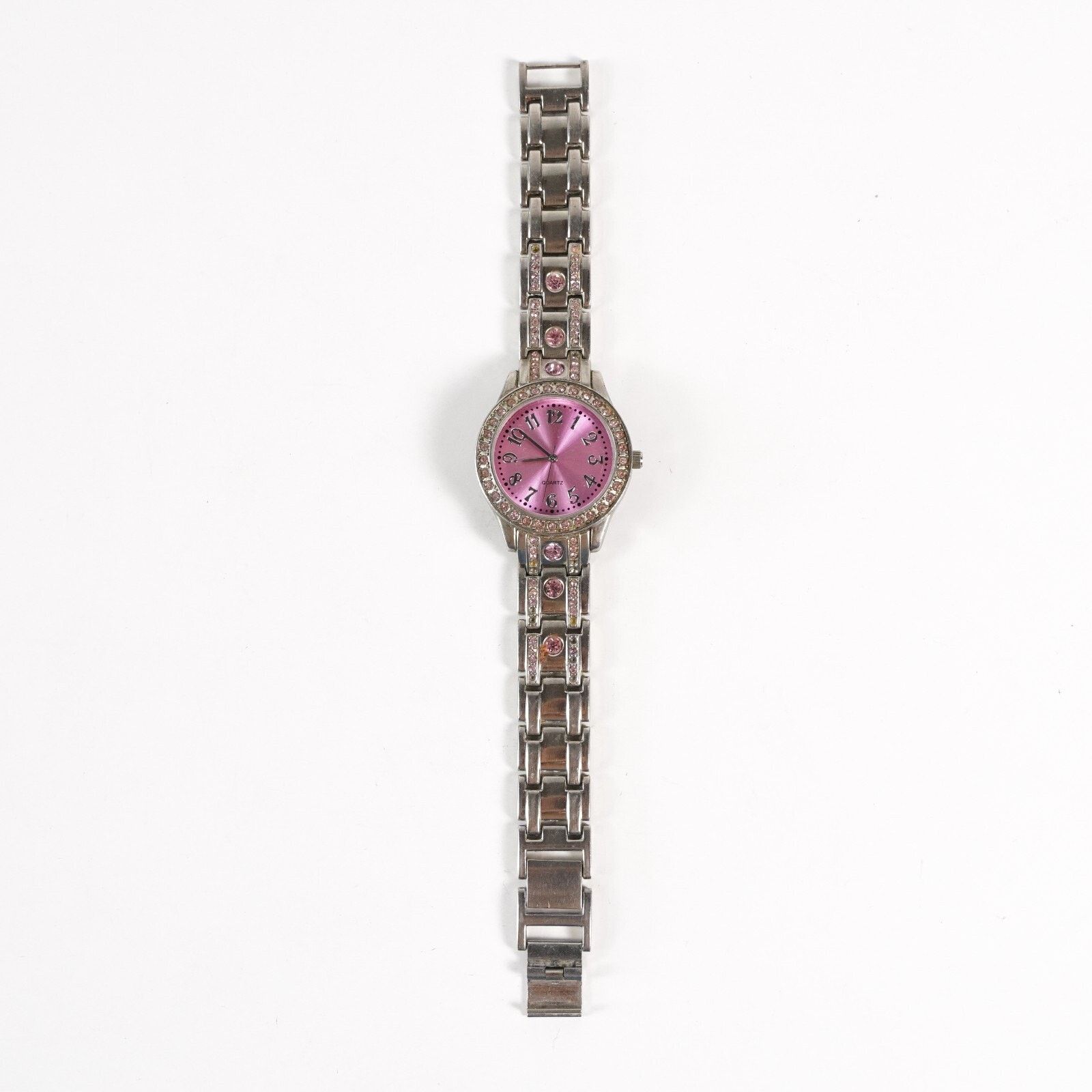 Other Pink Stainless Steel Quartz Crystal Watch Wristwatch Jewelry Size ONE SIZE - 1 Thumbnail