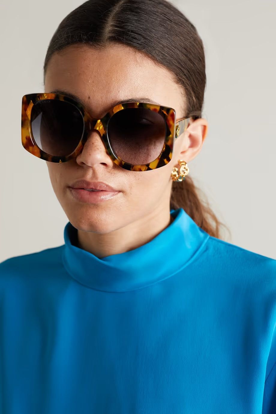 Gucci NEW Gucci GG1257S 004 Butterfly Oversized Women Sunglasses Size ONE SIZE - 12 Thumbnail