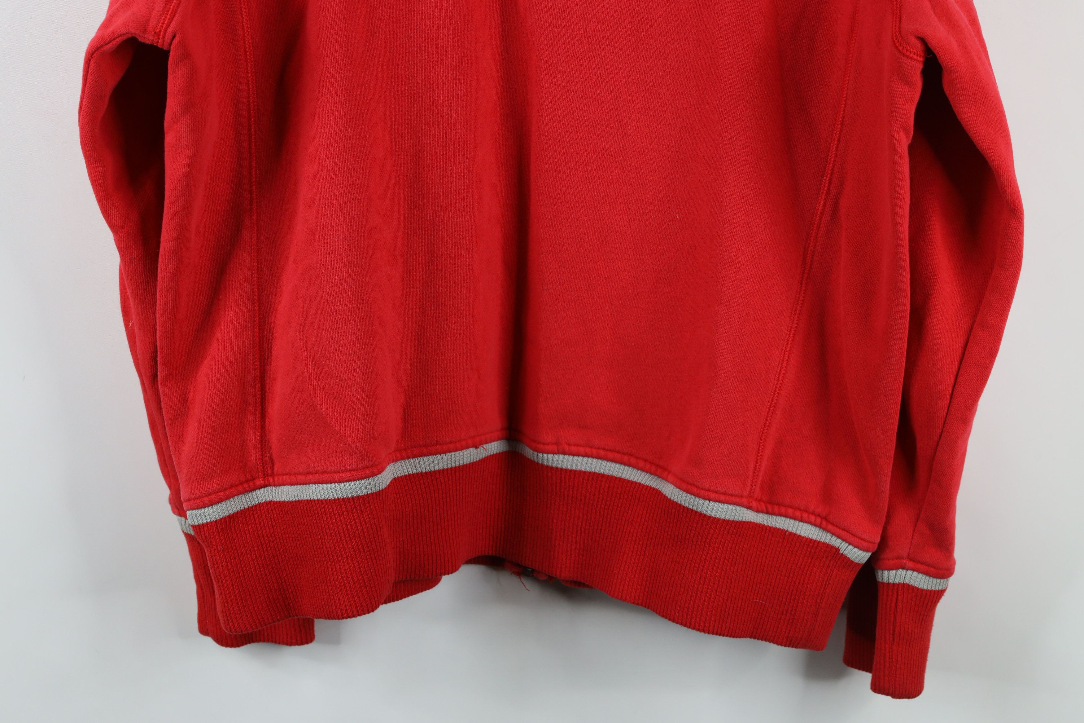 Nike × Vintage Vintage Nike Mini Swoosh Ohio State University Hoodie Red Size XL / US 12-14 / IT 48-50 - 16 Thumbnail