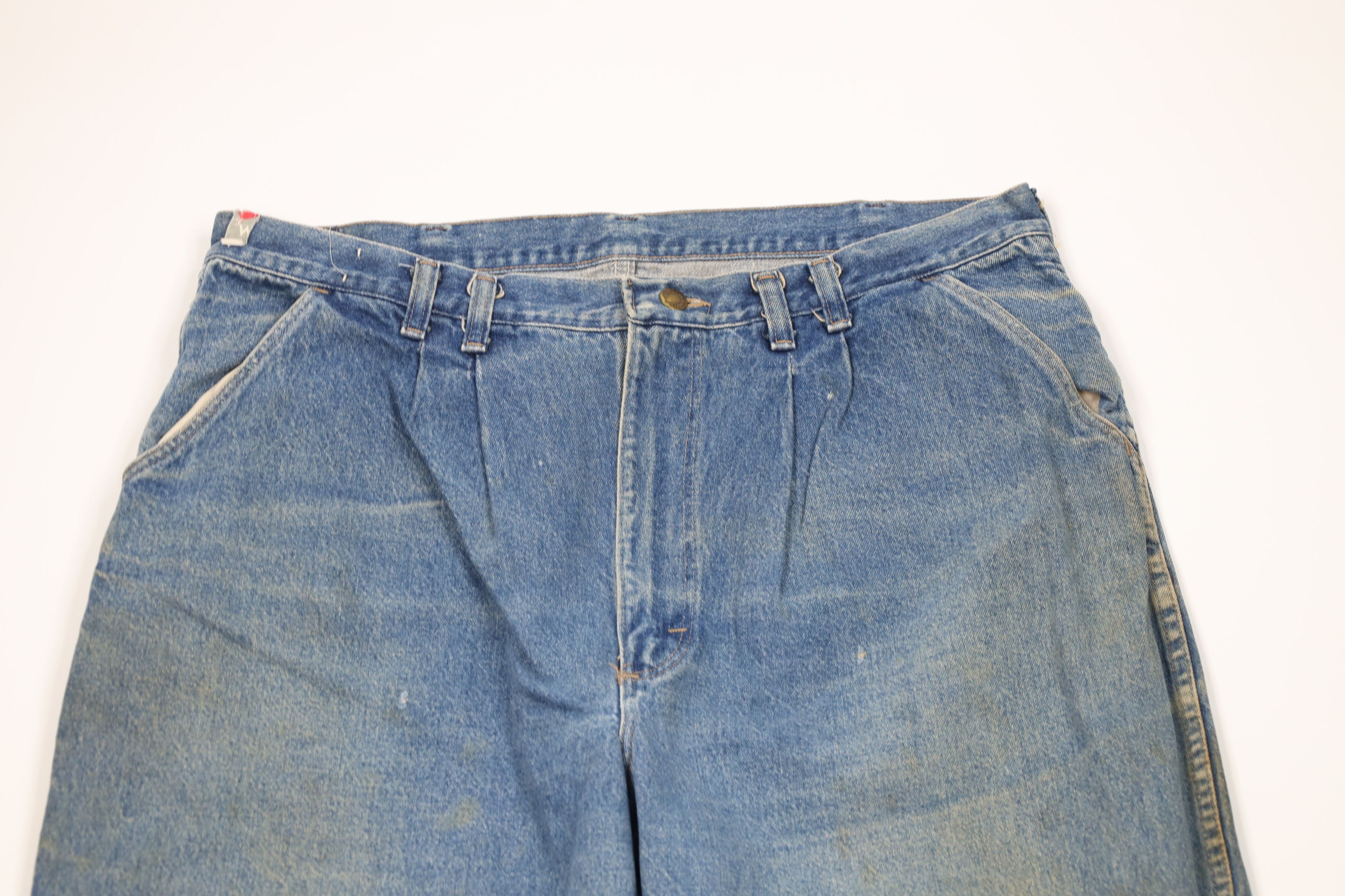 Wrangler Vintage 80s 90s Wrangler Pleated Tapered Leg Denim Jeans USA Size US 36 / EU 52 - 2 Thumbnail
