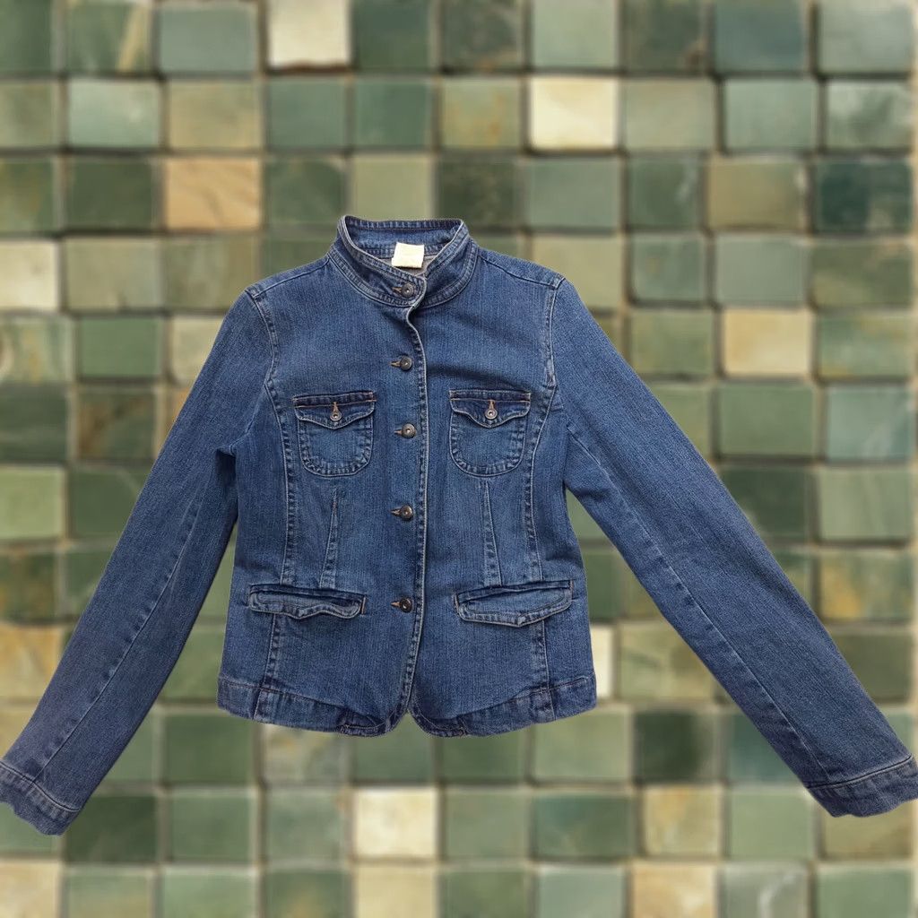 Lee VINTAGE Lee Denim Jacket Womens Small Blue Trucker Crop Western 2000s Size S / US 4 / IT 40 - 1 Thumbnail