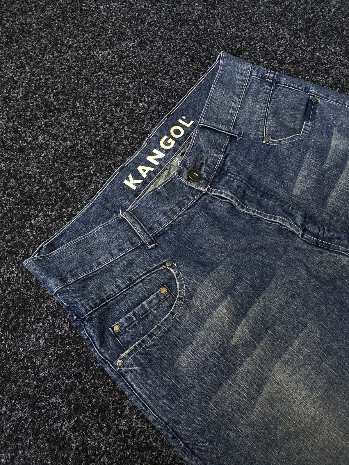 Kangol × Vintage Vintage Kangol baggy Y2K Denim Pants Size US 36 / EU 52 - 6 Thumbnail