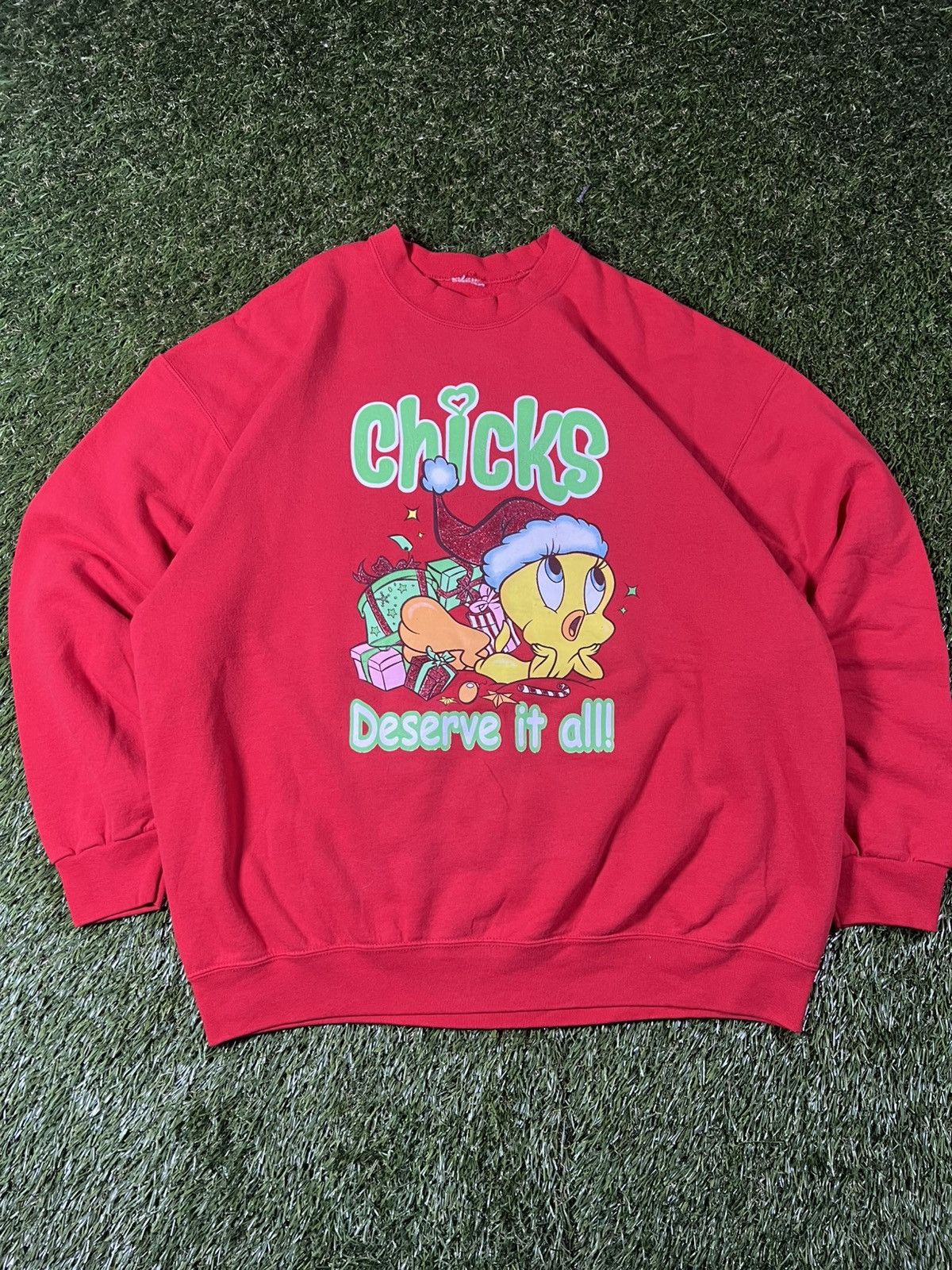 Warner Bros Vintage 90s Tweety Bird Looney Toons Crewneck Sweatshirt Size US L / EU 52-54 / 3 - 1 Thumbnail