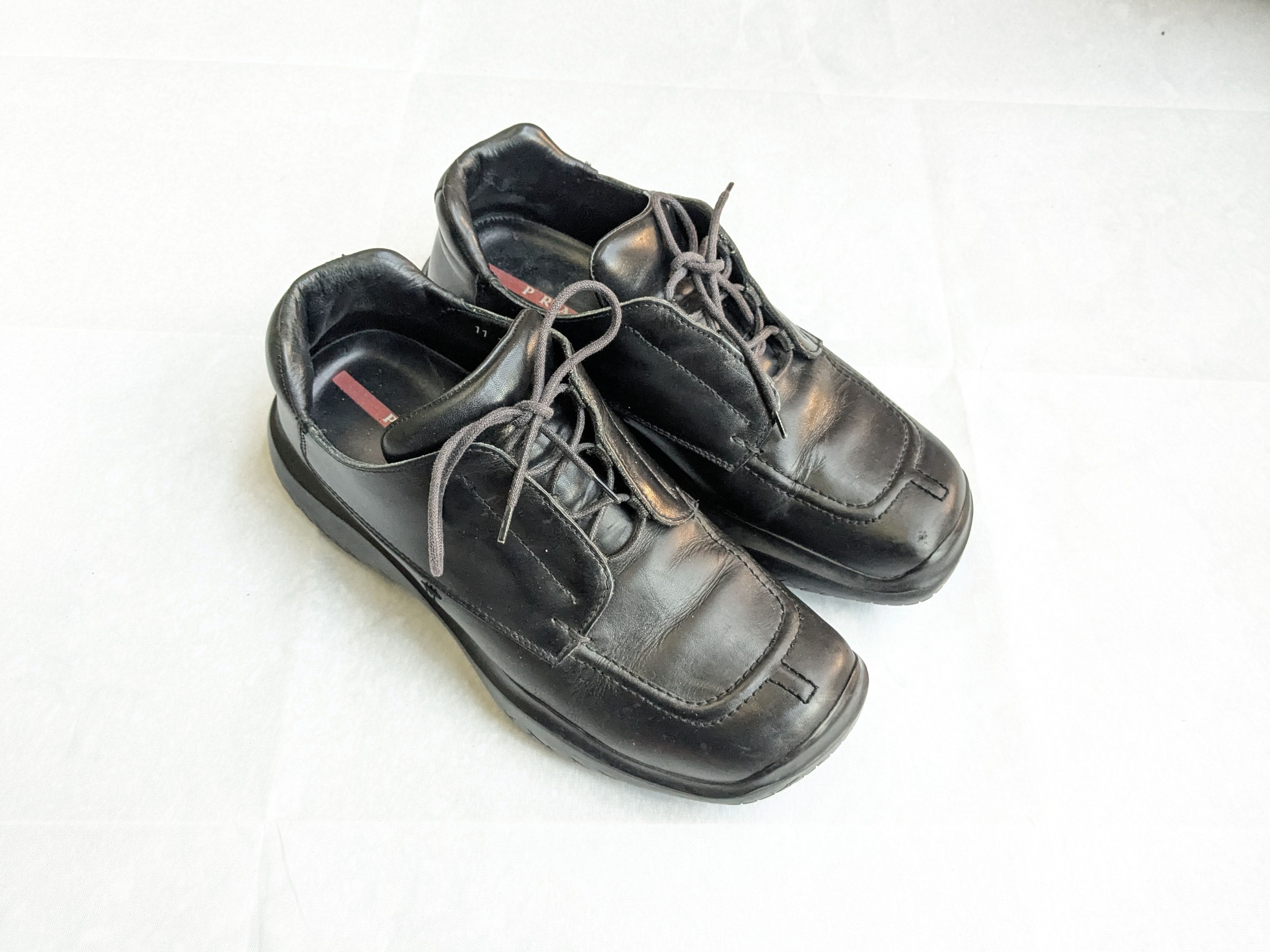 Prada Prada Hiking Sneakers Black 9.5 Leather Vibram Y2K Size US 9.5 / EU 42-43 - 2 Thumbnail