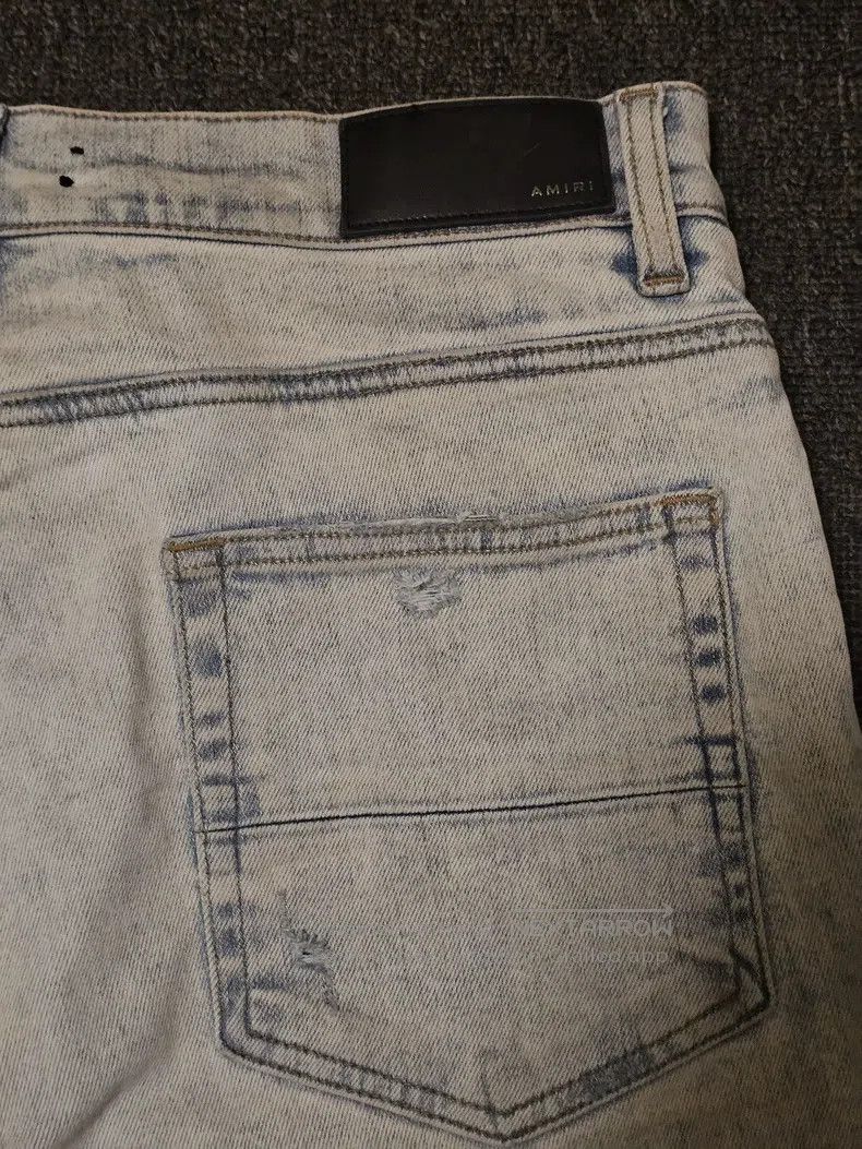 Amiri Amiri Size 32 Washed light-colored jeans with holes Size US 32 / EU 48 - 5 Thumbnail