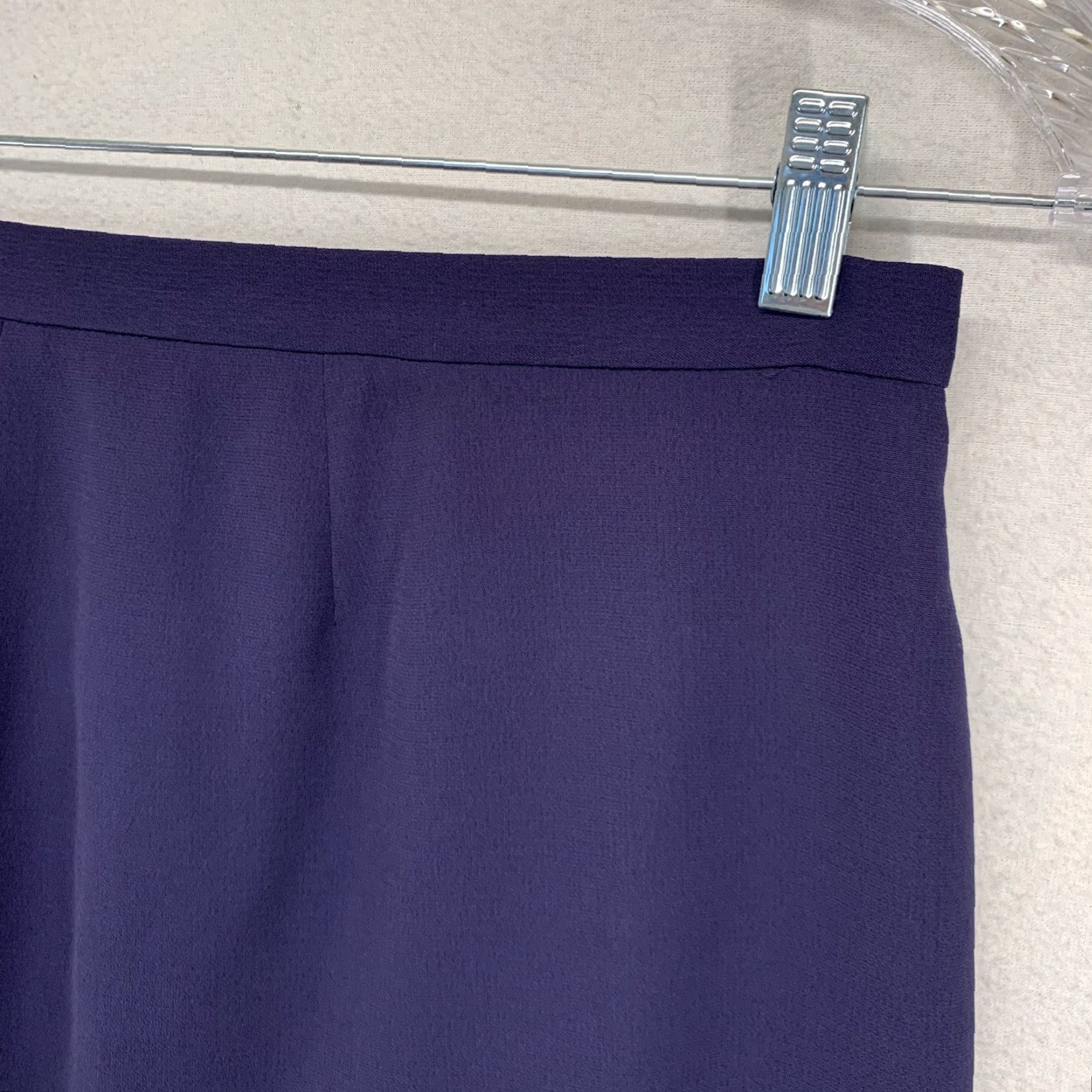 Vintage Petite Sophisticate Skirt Womens 6 Purple A-Line Rear Zip Lined Size 28" / US 6 / IT 42 - 3 Thumbnail
