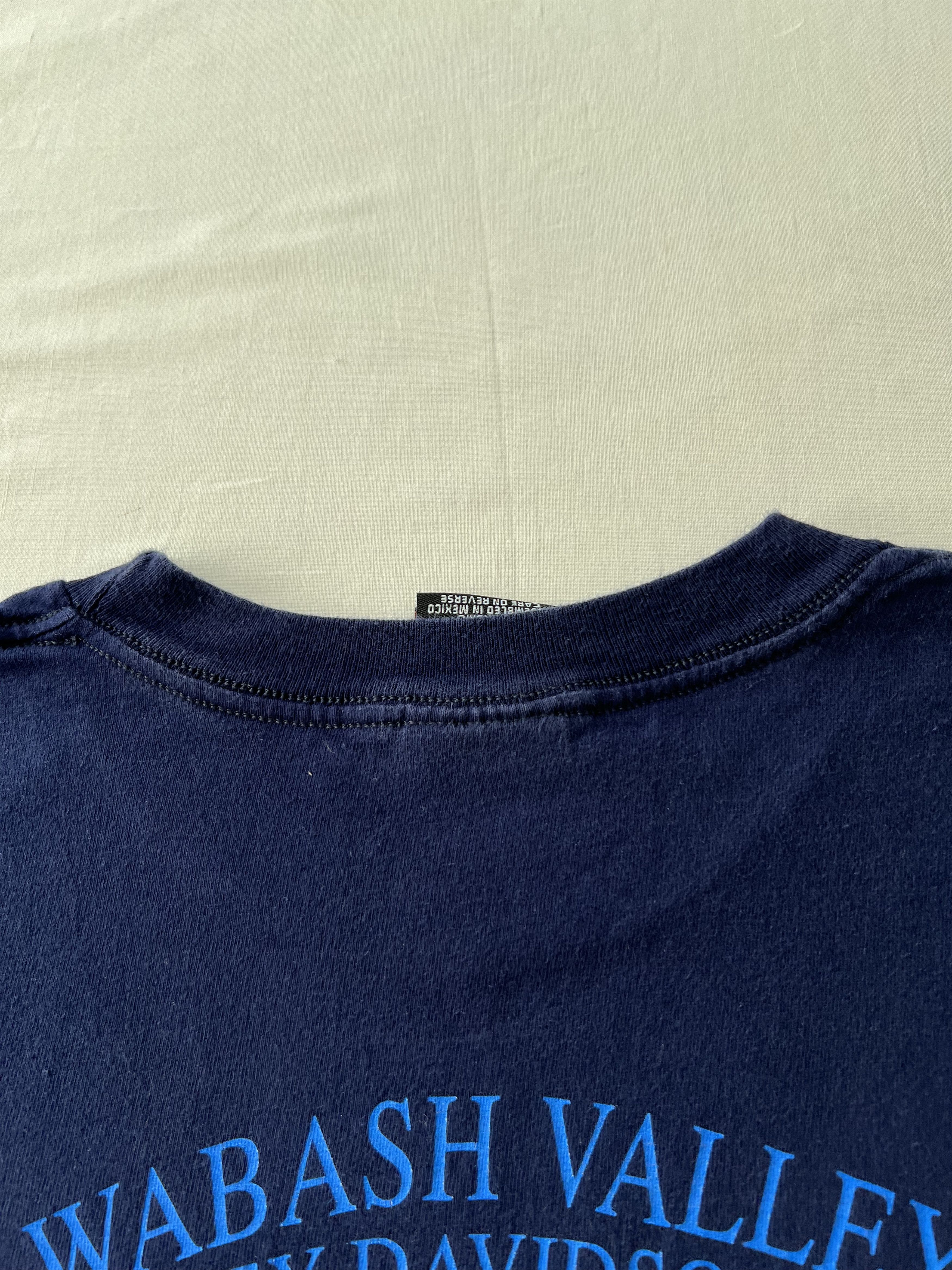 Harley Davidson Vintage 2000s Harley Davidson Eagle Motorcycle Navy T-shirt Size US XL / EU 56 / 4 - 13 Thumbnail