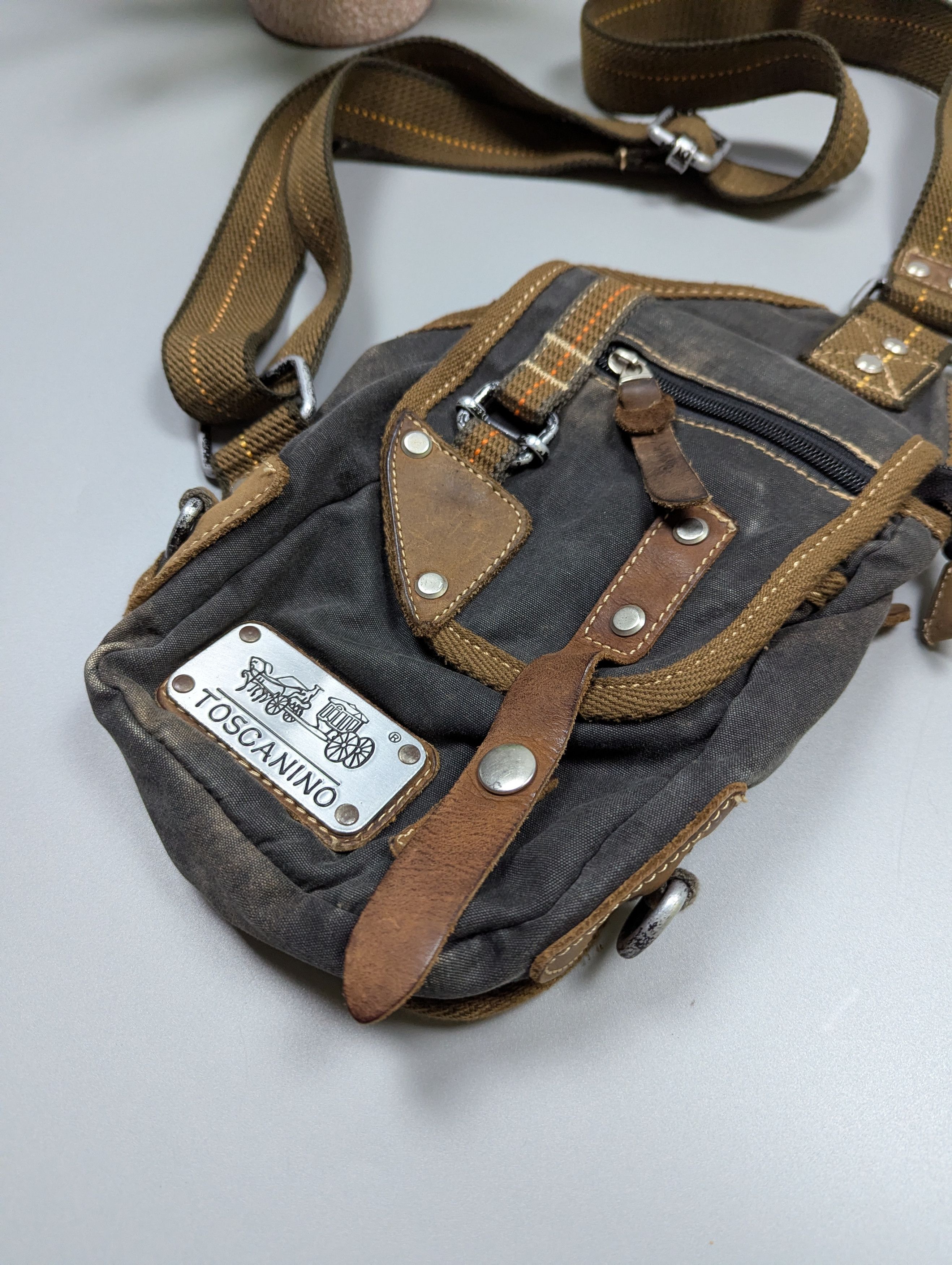 Vintage Toscanino VTG Italy Y2K Distressed Denim Crossbody Size ONE SIZE - 2 Thumbnail