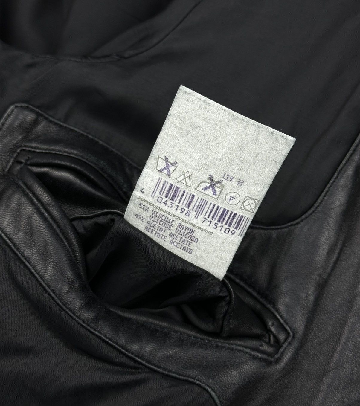 Hugo Boss Men Hugo Boss Black Lamb Leather Vintage Style Padded Jacket Size US M / EU 48-50 / 2 - 14 Thumbnail