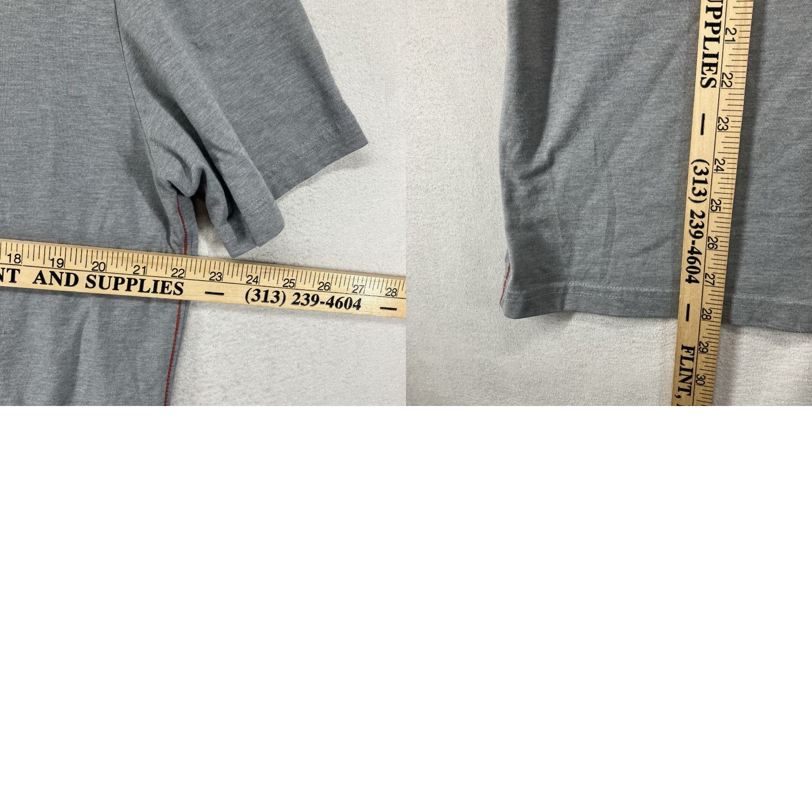 Vintage L.L.Bean Mens T-Shirt Regular Slightly Fitted Graphic Crew Neck Short Sleeve Gray Lightweight Cotton Polyester Logo Fisherman Size US M / EU 48-50 / 2 - 9 Thumbnail