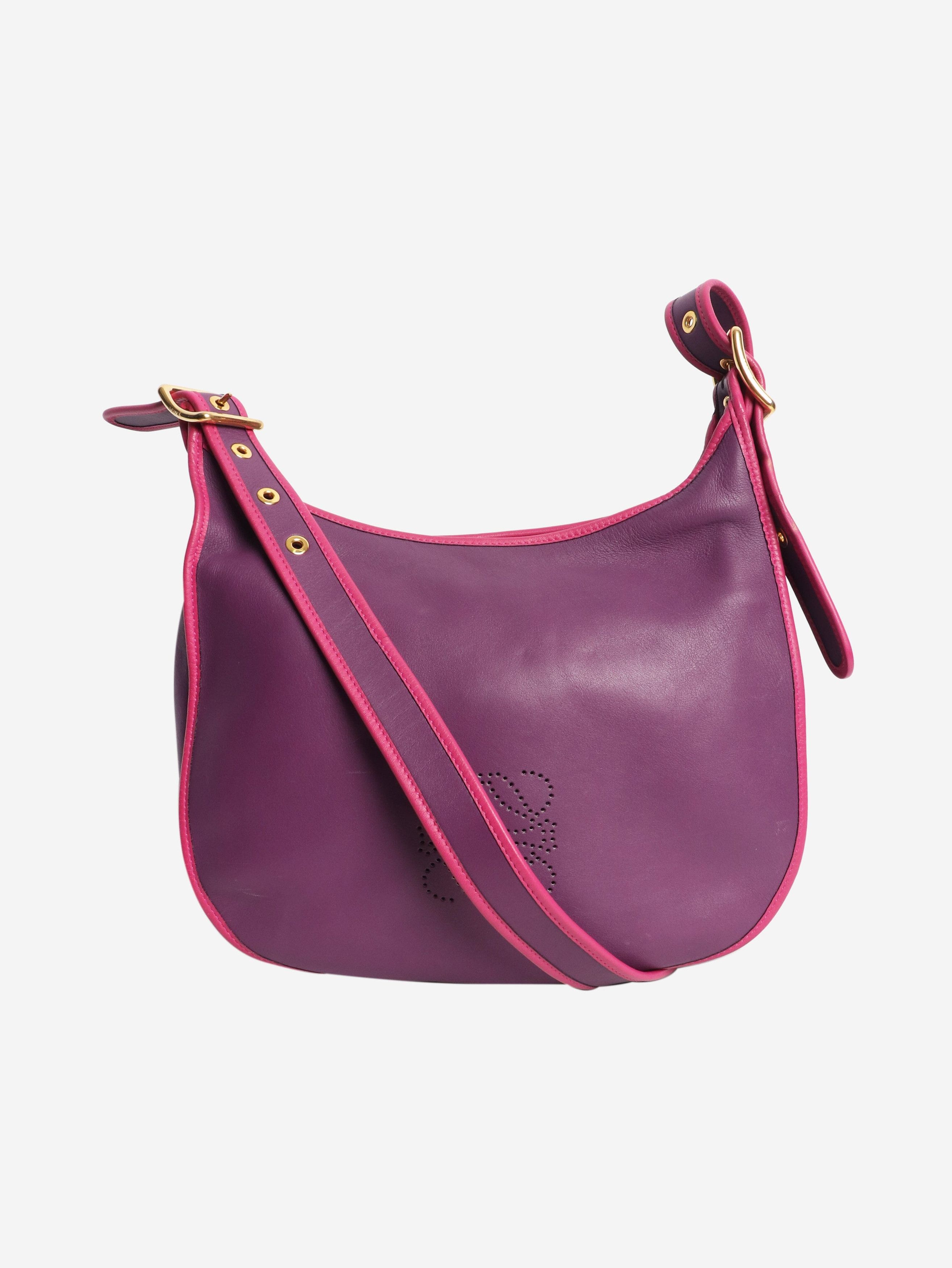 Loewe Purple leather shoulder bag Size ONE SIZE - 1 Thumbnail