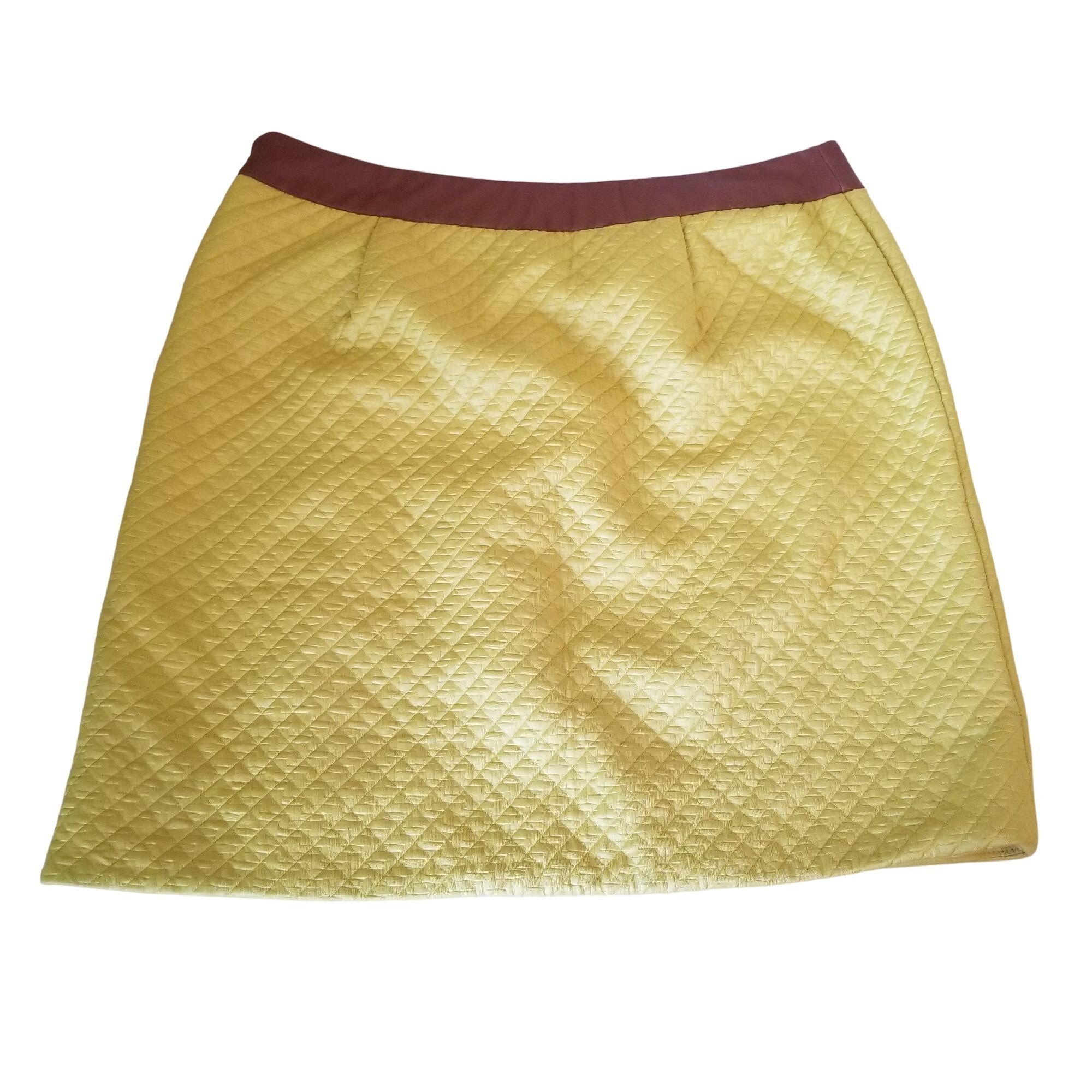 Anthropologie Anthropologie HD in Paris 6 Lemon Yellow Petal Skirt Mini Qu Size 28" / US 6 / IT 42 - 3 Thumbnail
