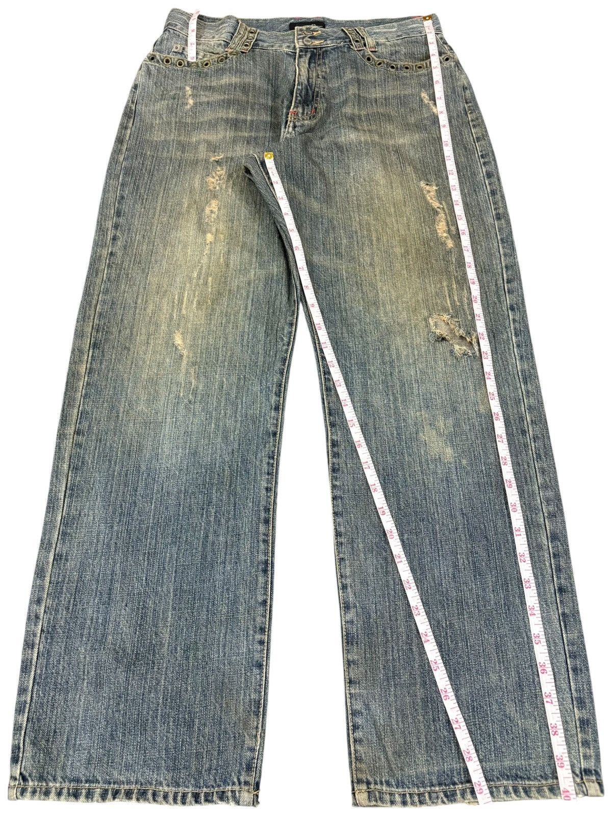 Japanese Brand Vintage Japanese Brand Mud Wash Distressed Loose Baggy Jeans Size US 32 / EU 48 - 11 Thumbnail