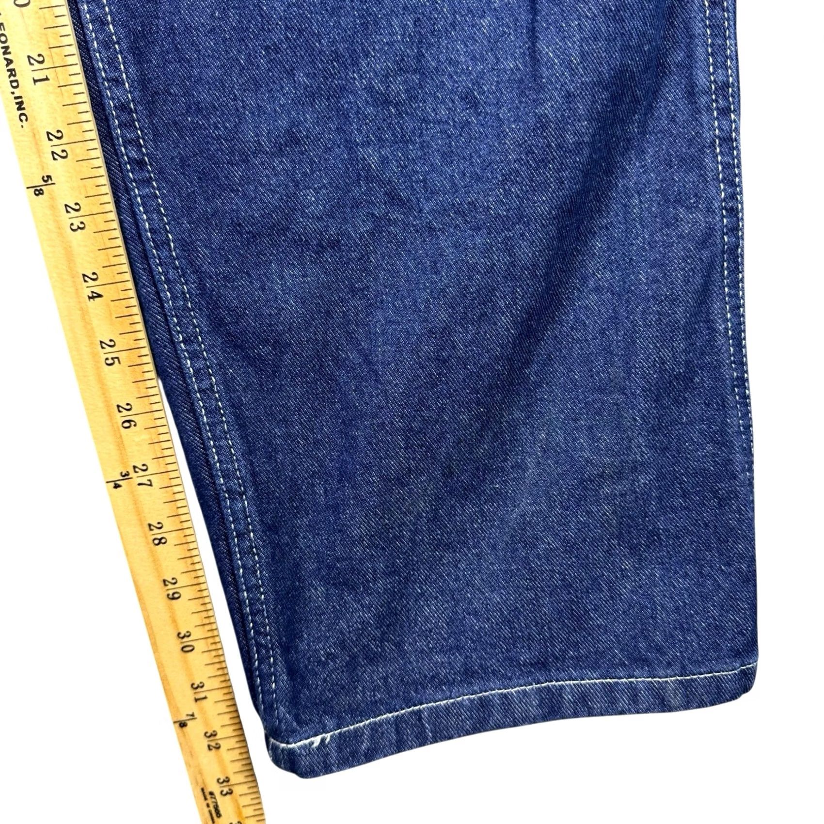 Dickies Dickies Carpenter Overalls Mens Small Reg Denim Straight Side Button Pockets Bib Size US 29 - 4 Thumbnail
