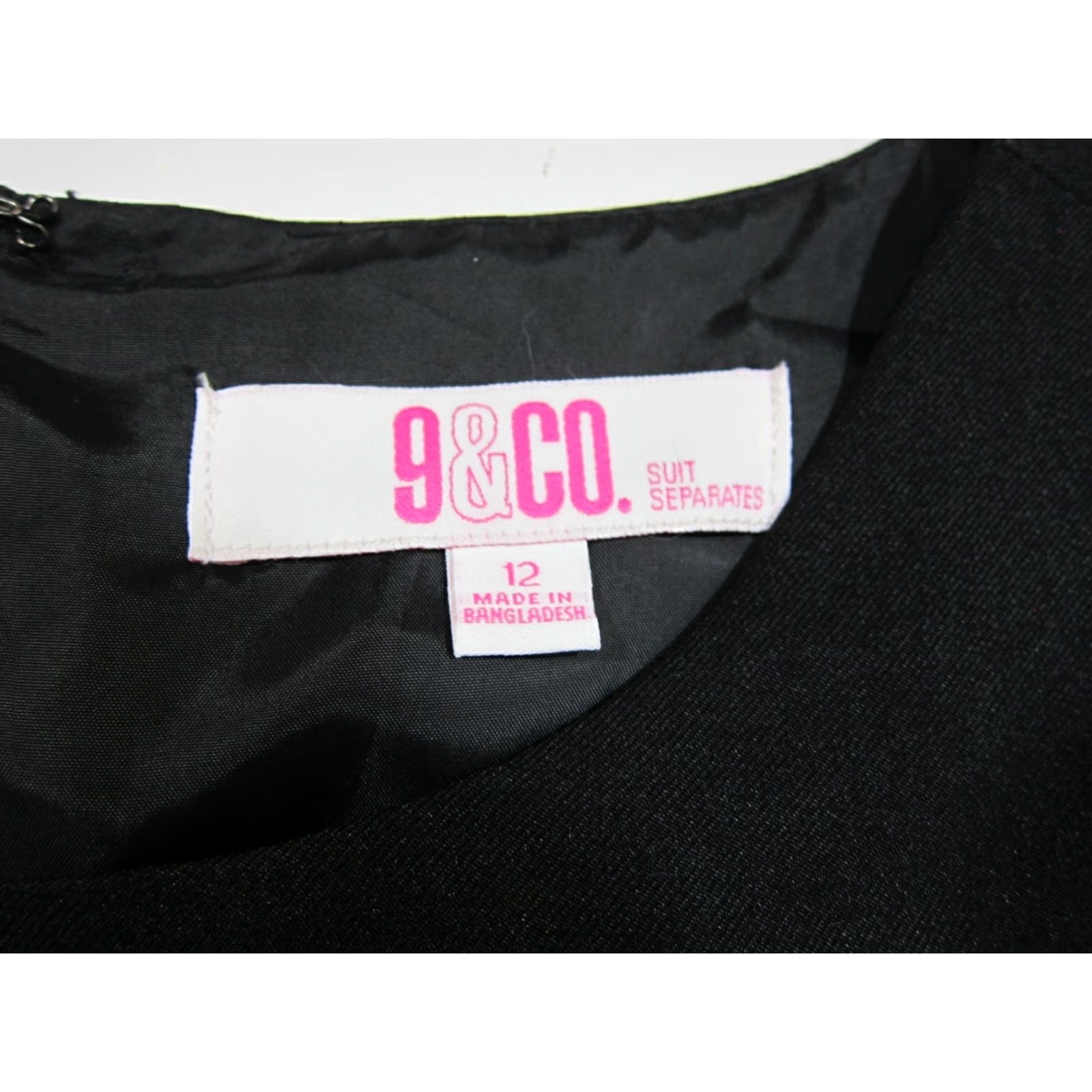 Vintage NWT 9&Co. Black Sleeveless Drop Waist Office Tunic Sheath Dress Women 12 Size XL / US 12-14 / IT 48-50 - 3 Thumbnail