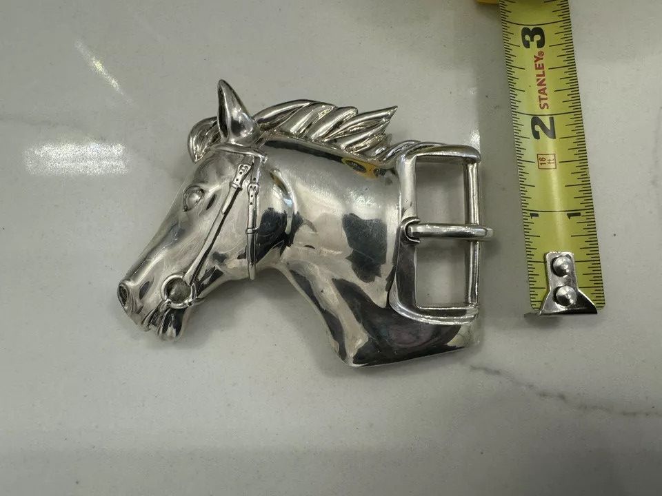 Kieselstein-Cord Kieselstein Cord Sterling Horse Buckle fits 1 3/8 width belt Size ONE SIZE - 4 Thumbnail