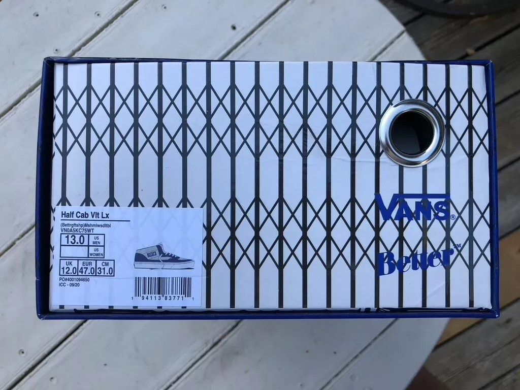 BetterTM × Vans RARE 2020 Better Gift Shop Vans Vault Half Cab Sneakers BNIB Size US 13 / EU 46 - 3 Thumbnail