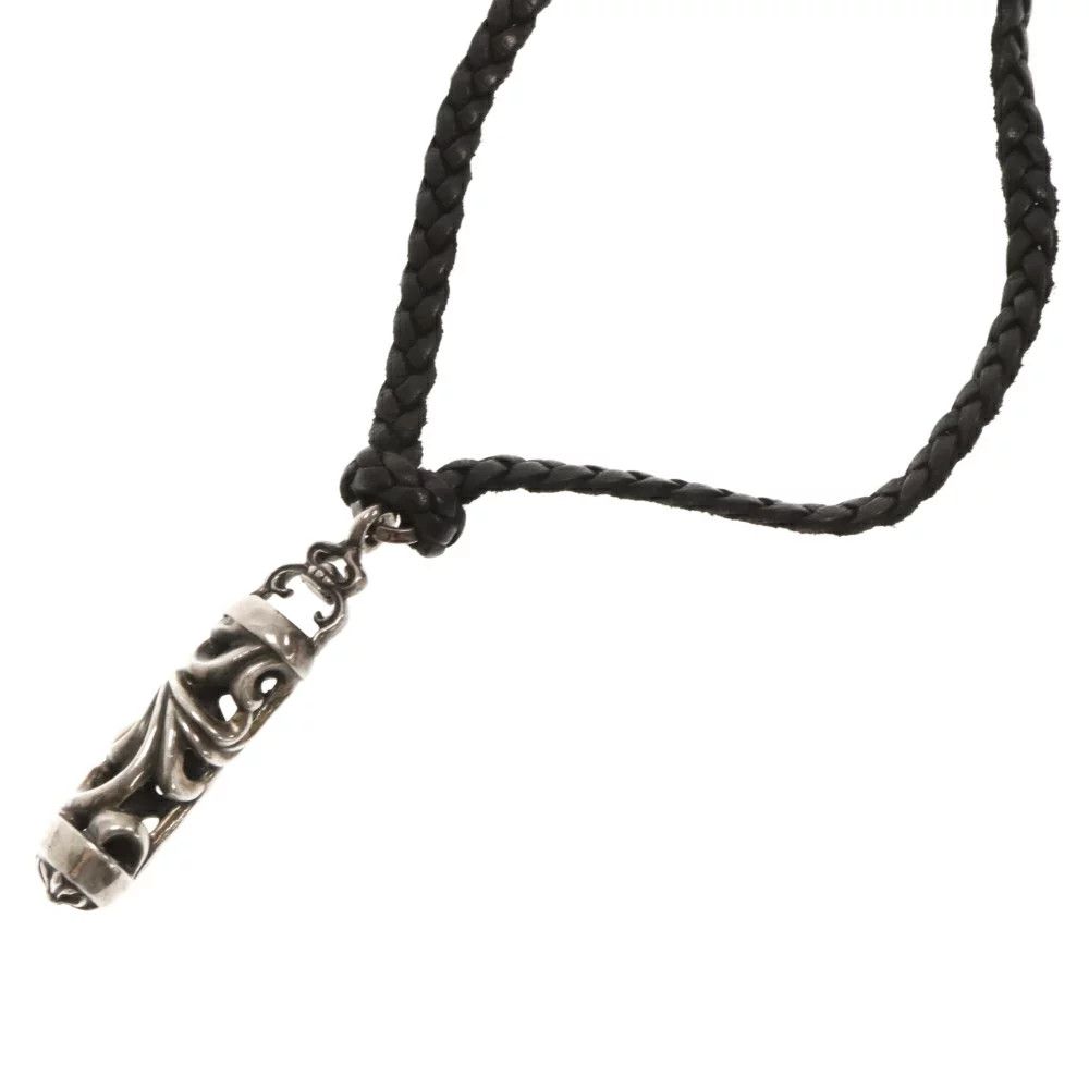 image of Chrome Hearts Roller Pendant Necklace in Silver, Men's