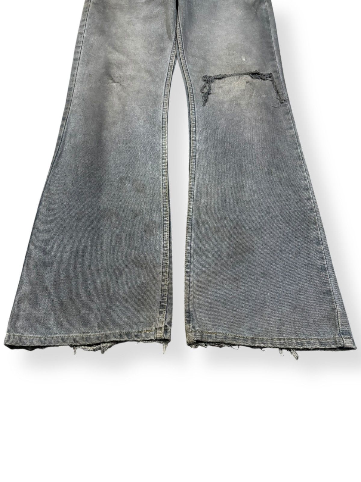 Levi's Vintage 90s Levis 517 Blue-Gray Faded Flare Distressed Jeans Size US 33 - 8 Thumbnail