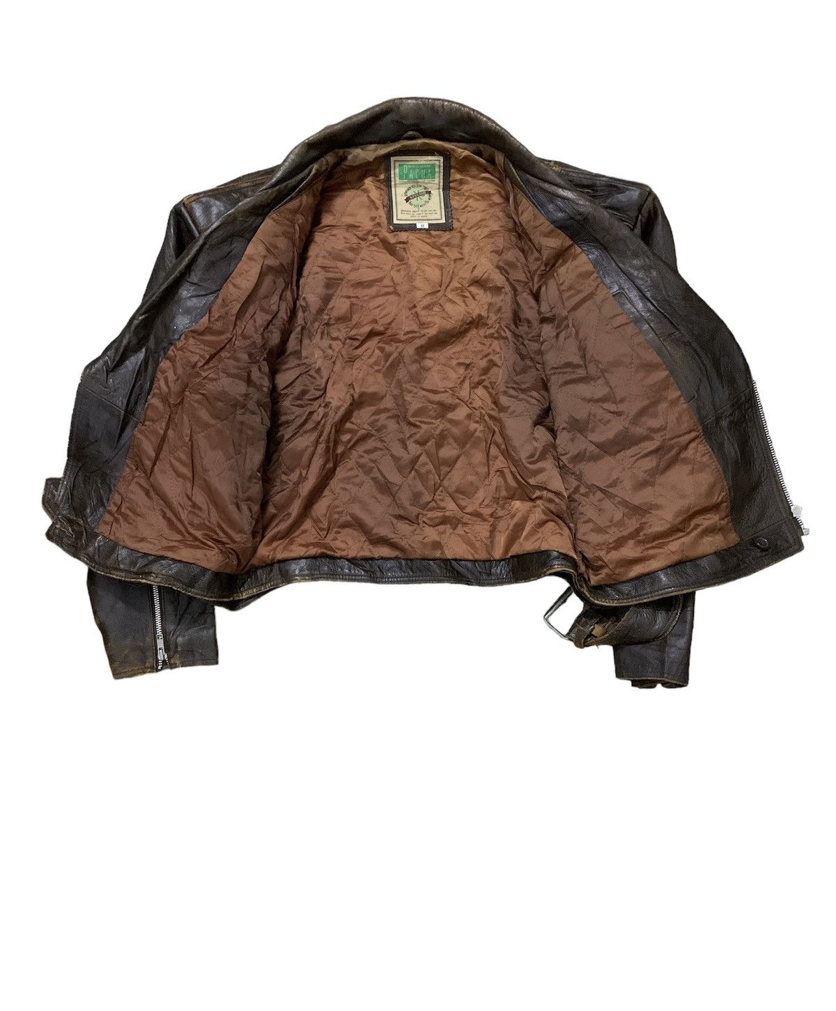 Genuine Leather × Vintage Vintage Leather Double collar jacket (A) Size US M / EU 48-50 / 2 - 6 Thumbnail