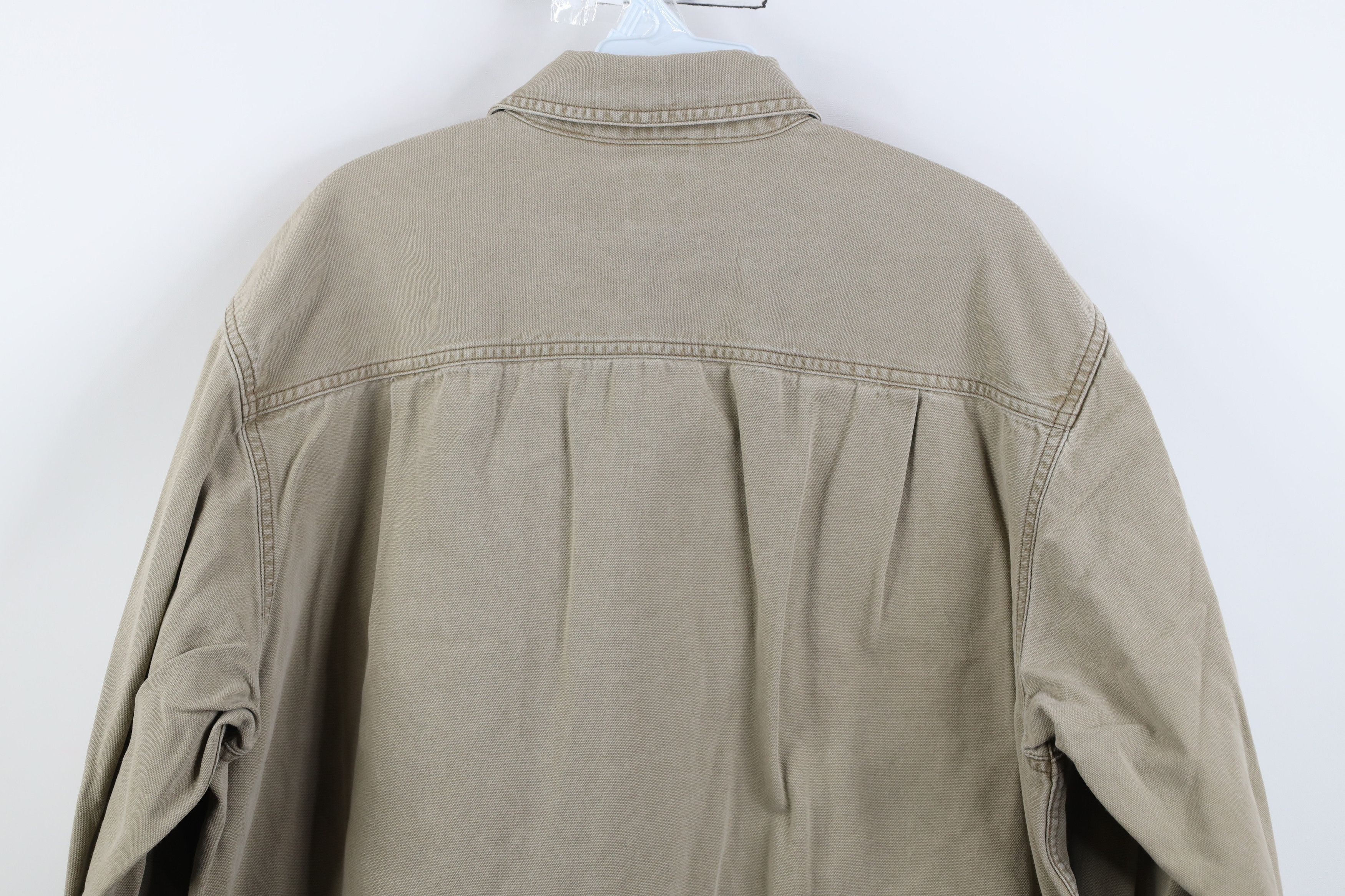 Gap Vintage 90s Gap Heavyweight Collared Button Shirt Beige Size US M / EU 48-50 / 2 - 10 Thumbnail