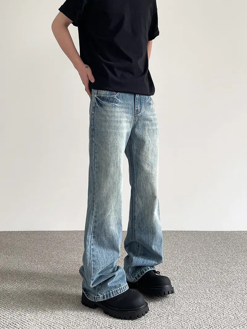 Japanese Brand × Jean Retro loose micro flared high street jeans Size US 32 / EU 48 - 6 Thumbnail