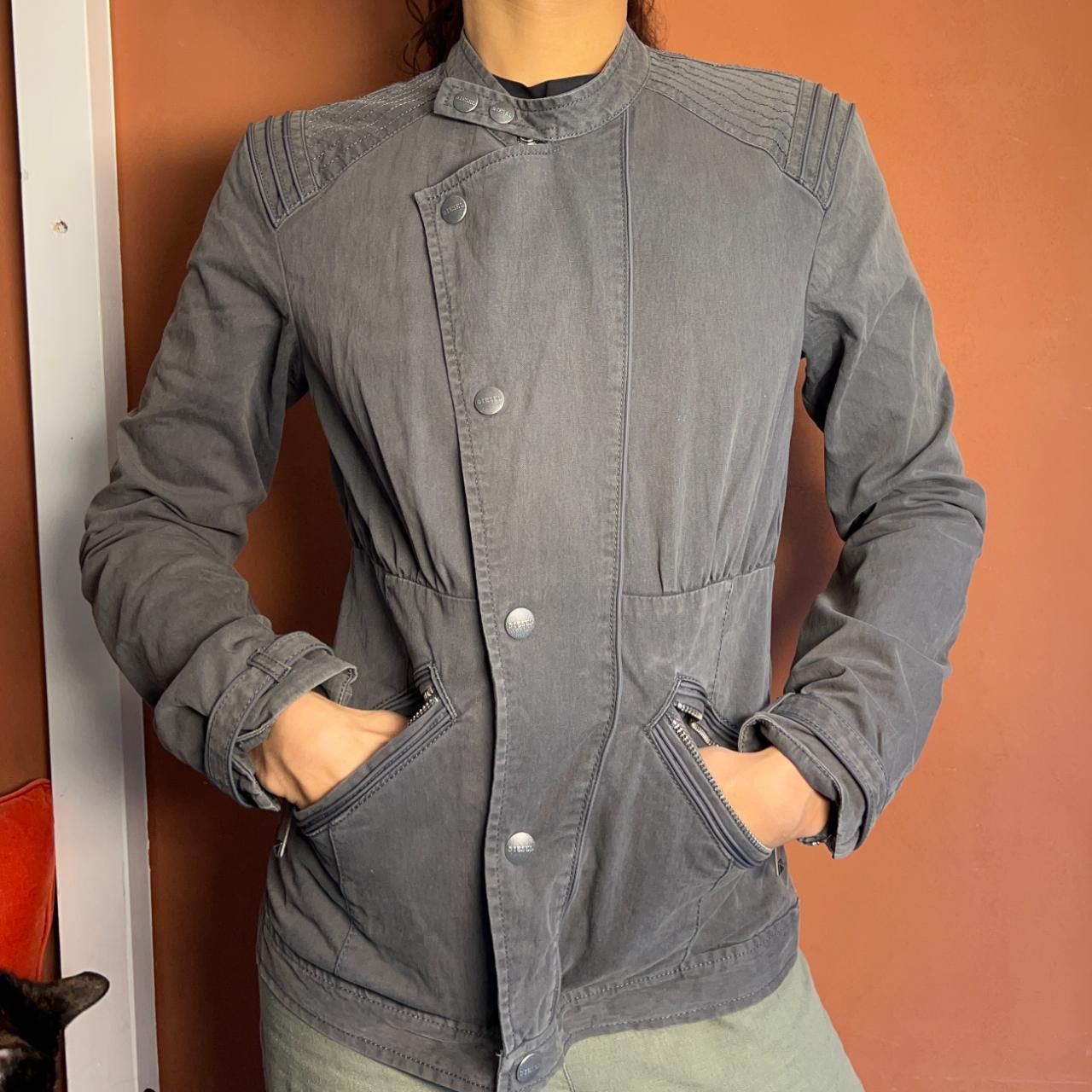 Diesel Diesel Women's Grey and White Jacket Size M / US 6-8 / IT 42-44 - 1 Thumbnail