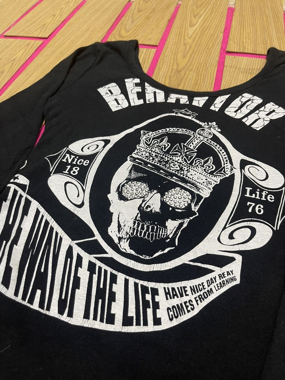 If Six Was Nine Y2K MKR long sleeve tshirt picture skull ifsix style Size S / US 4 / IT 40 - 10 Thumbnail