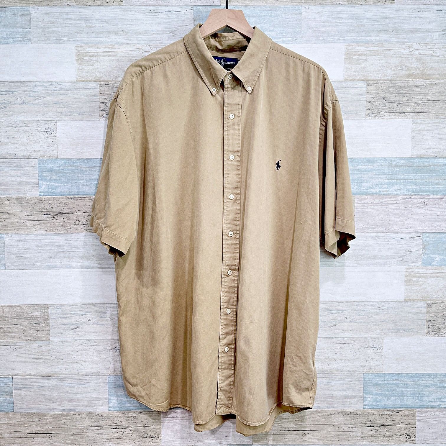 Ralph Lauren Ralph Lauren Vintage Silk Blend Shirt Tan Mens 2XB 2X Big Size US XXL / EU 58 / 5 - 1 Thumbnail