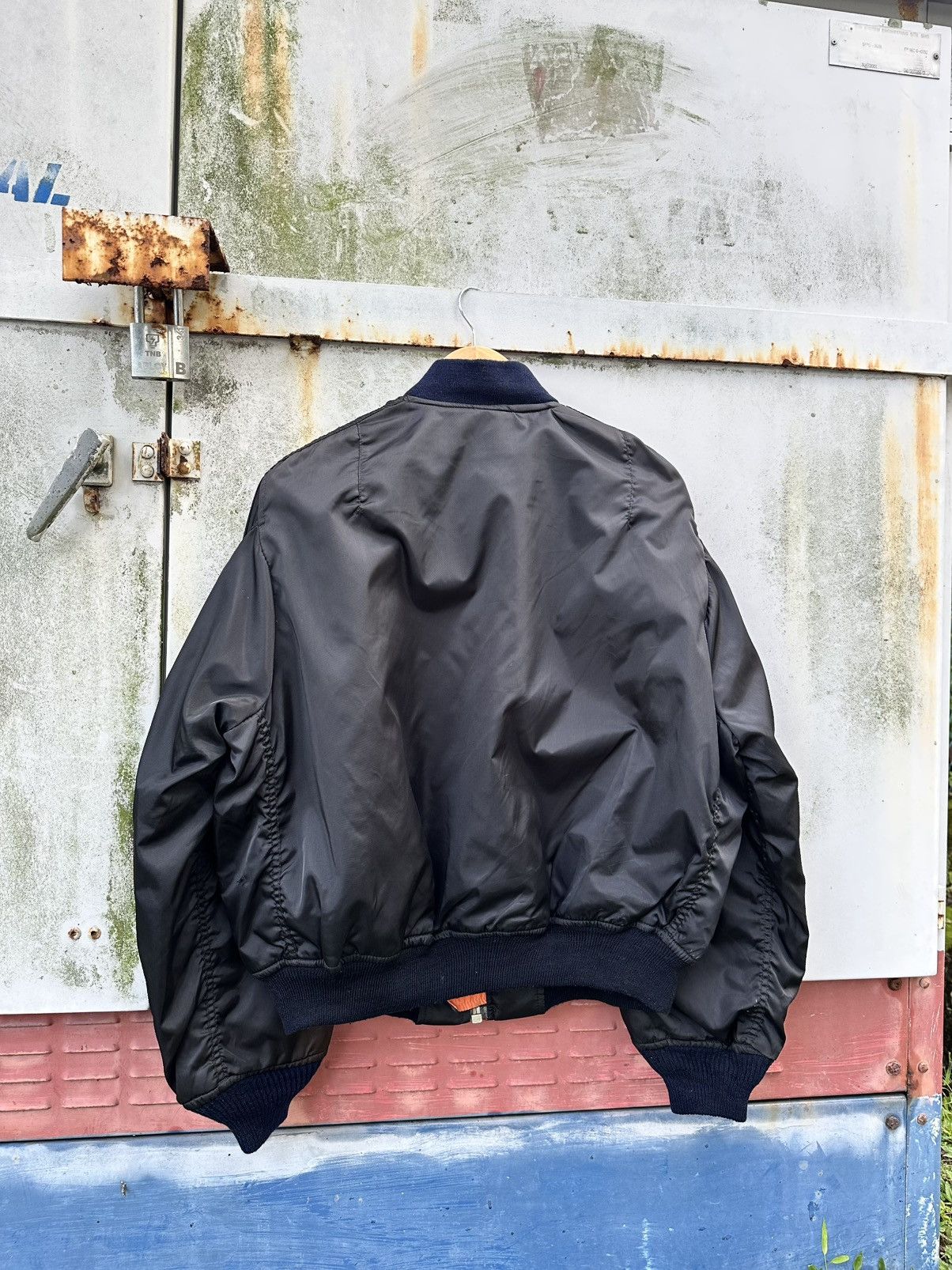 Vintage 🪖Vintage Sun Faded MA-1 Man Intermediate Bomber Jacket Size US L / EU 52-54 / 3 - 8 Thumbnail
