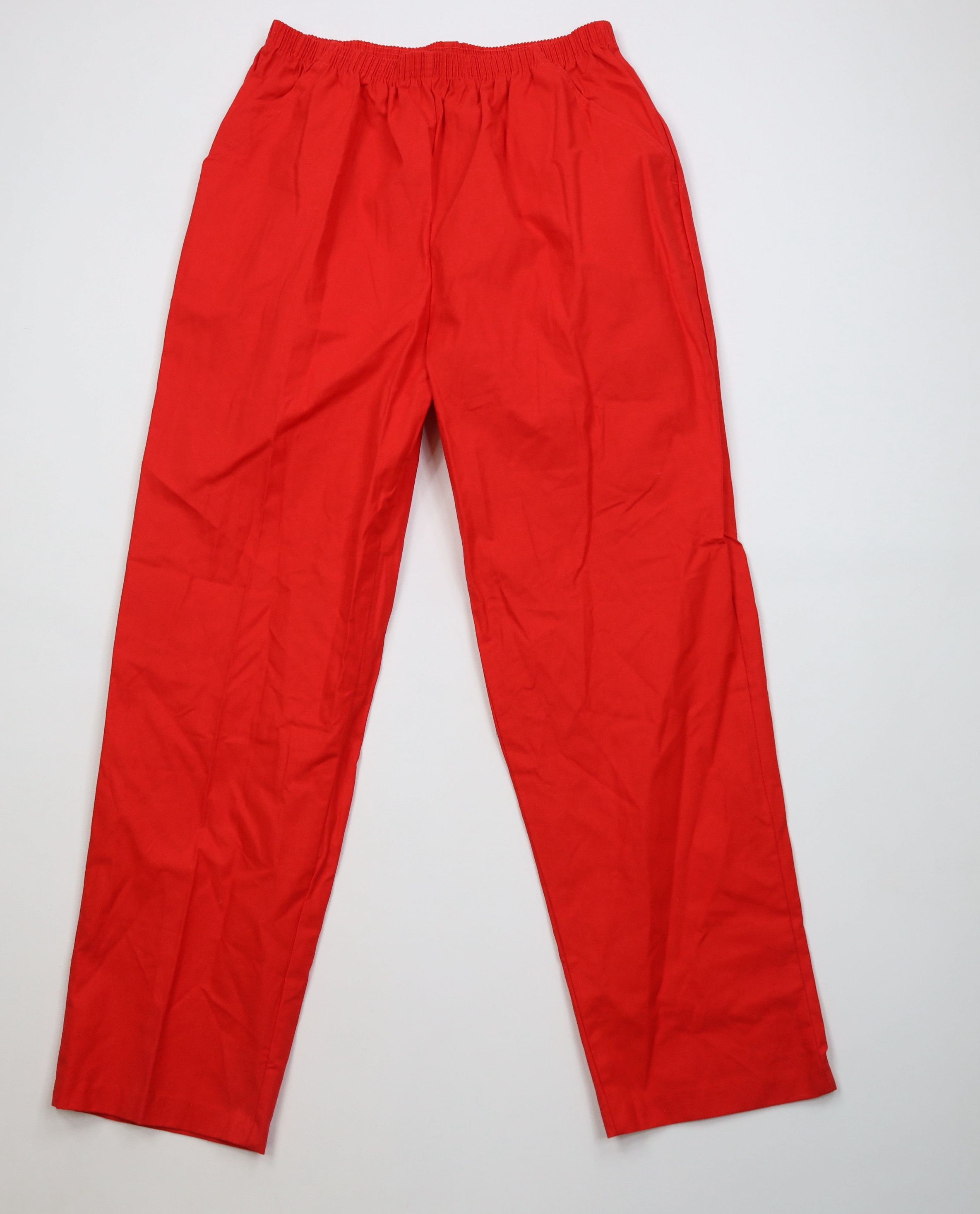 Vintage Vintage 70s Streetwear Straight Leg Pants Cotton Red USA Size 40" / US 18 - 1 Thumbnail