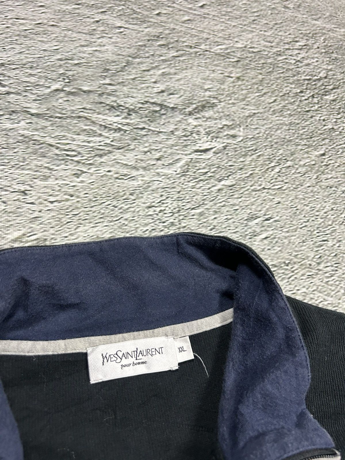 Vintage 90s Yves Saint Laurent vintage zip sweatshirt big YSL logo Size US XXL / EU 58 / 5 - 4 Thumbnail