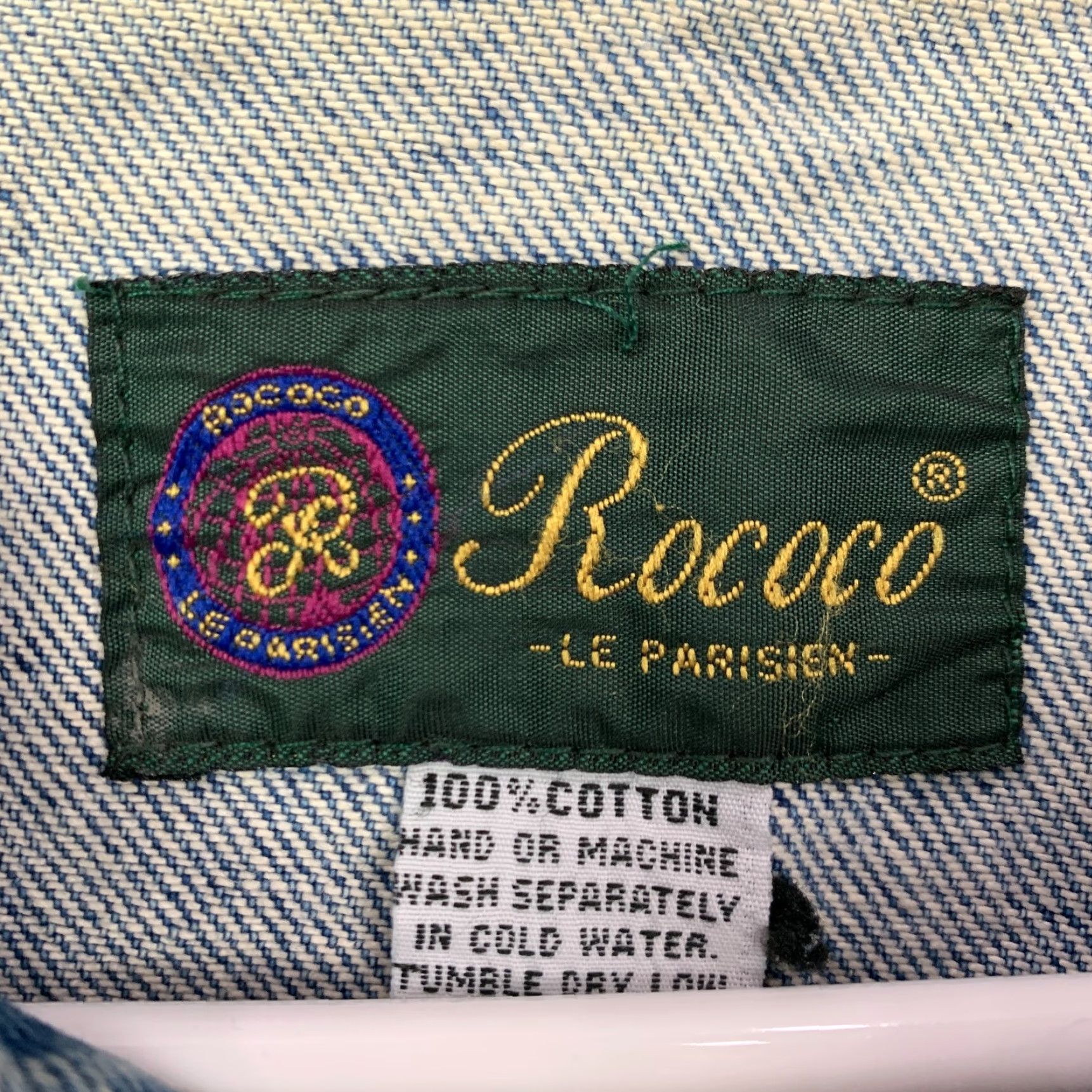 Vintage VINTAGE Rococo Le Parisien Posse Denim Jacket Embroidered Zip Blue XL Mens Jacket Size US 36 / EU 52 - 5 Thumbnail