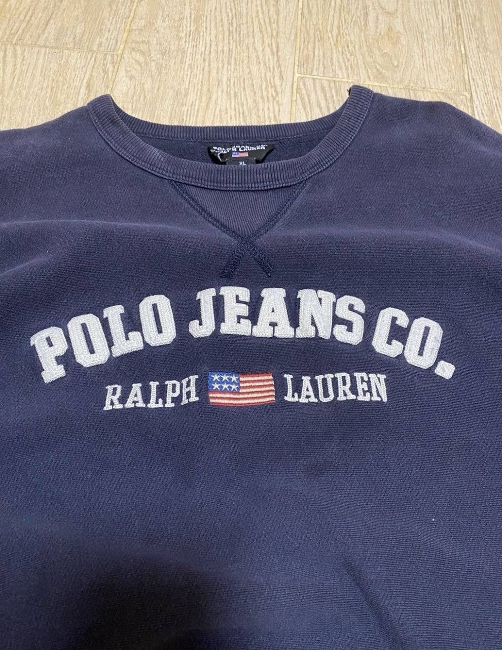 Polo Ralph Lauren × Vintage Vintage Polo Ralph Lauren Distressed Rugby Sweatshirt Size US XL / EU 56 / 4 - 4 Thumbnail
