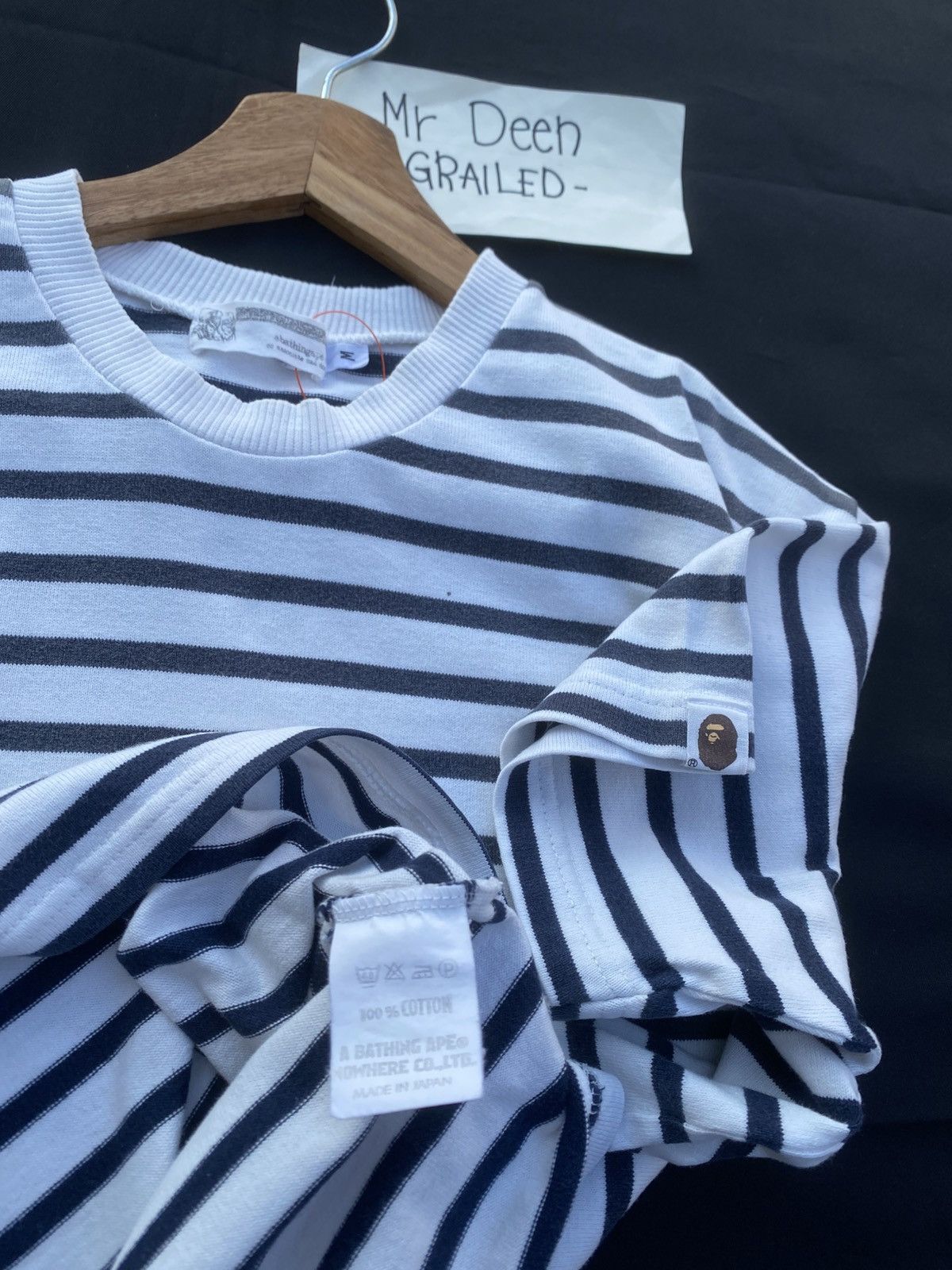 Bape Rare Vintage BAPE Stripes by Nigo Era Tshirt Size US S / EU 44-46 / 1 - 13 Thumbnail