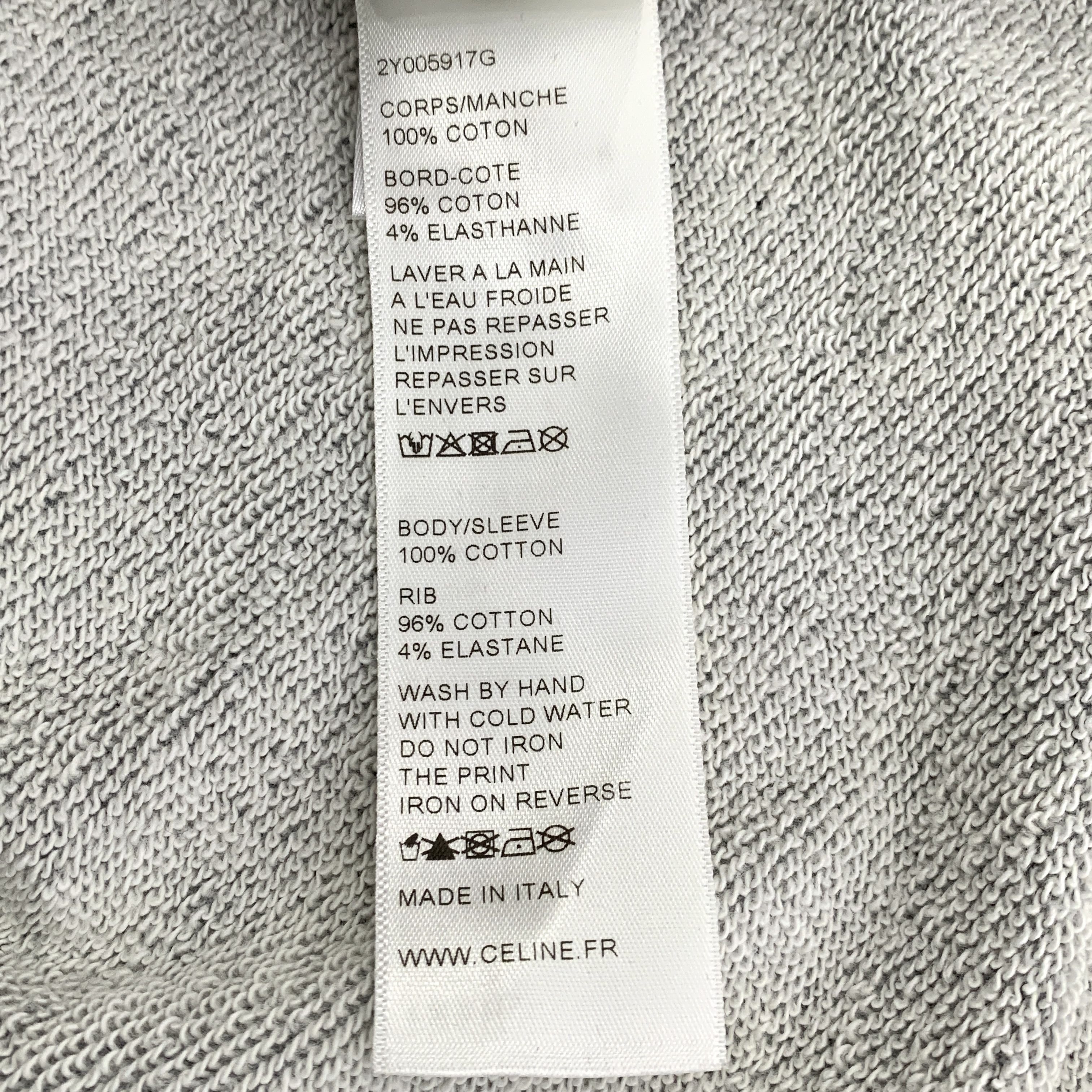 Celine Celine Logo Print Hooded Drawstring Sweatshirt (Size XS) Size XS / US 0-2 / IT 36-38 - 3 Thumbnail