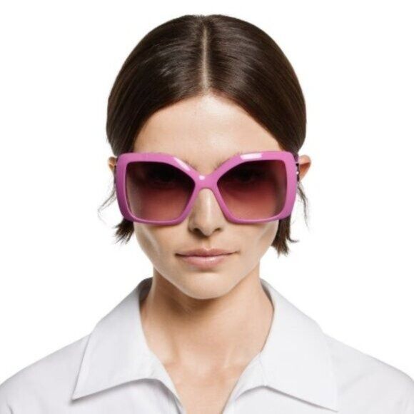 Gucci Gucci GG2015S 005 Sunglasses Pink Square Frame Size ONE SIZE - 2 Thumbnail