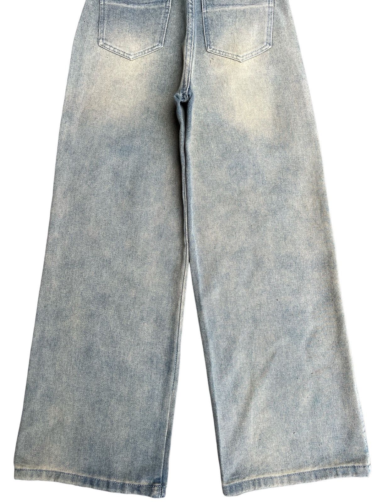 Other Vintage Y2K Japanese Brand Wide Leg Grey Mud Washed Jeans Size 25" / US 0 / IT 36 - 6 Thumbnail