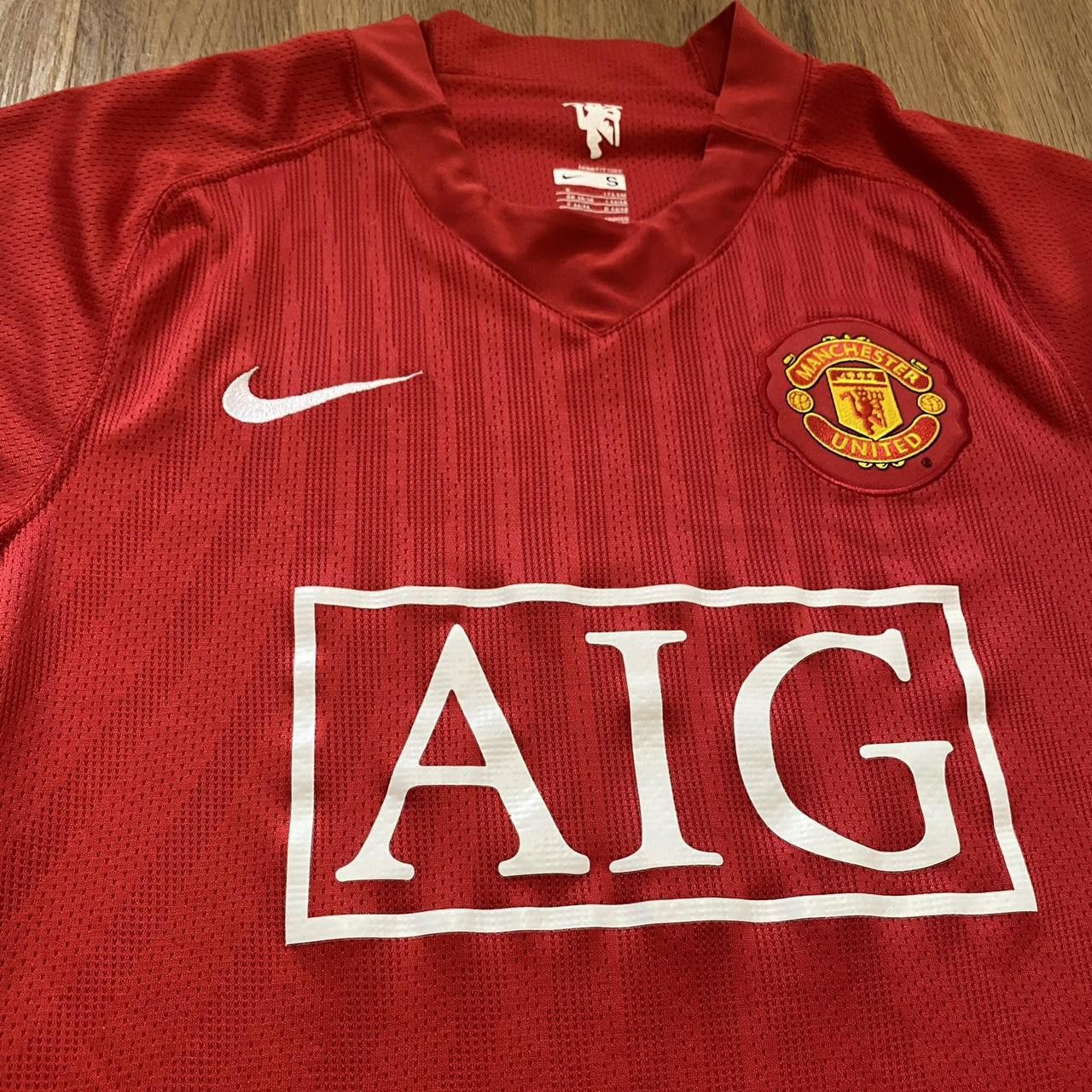 Nike 2007-09 Manchester United Aig Football Shirt Ronaldo Size US S / EU 44-46 / 1 - 3 Thumbnail