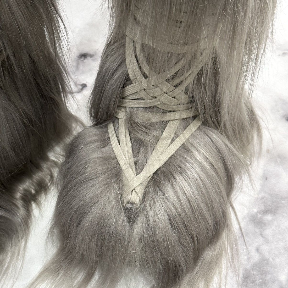 Moncler × Rick Owens MONCLER RICK OWENS BIGROCK GOAT FUR BOOTS SIZE 37 Size US 7 / IT 37 - 2 Thumbnail