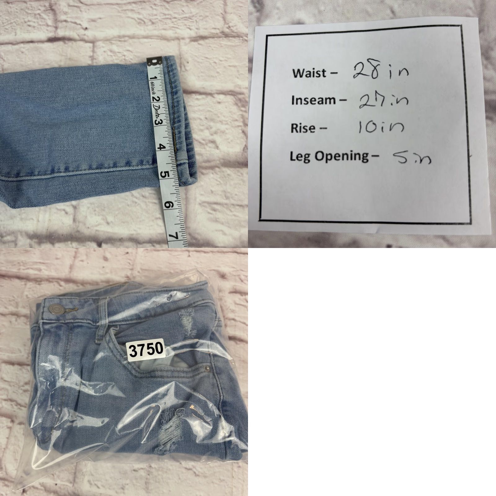 Levi's Levi's 721 High Rise Skinny Jeans Womens 30 Light Wash Blue Distressed Ripped Size 30" / US 8 / IT 44 - 10 Thumbnail