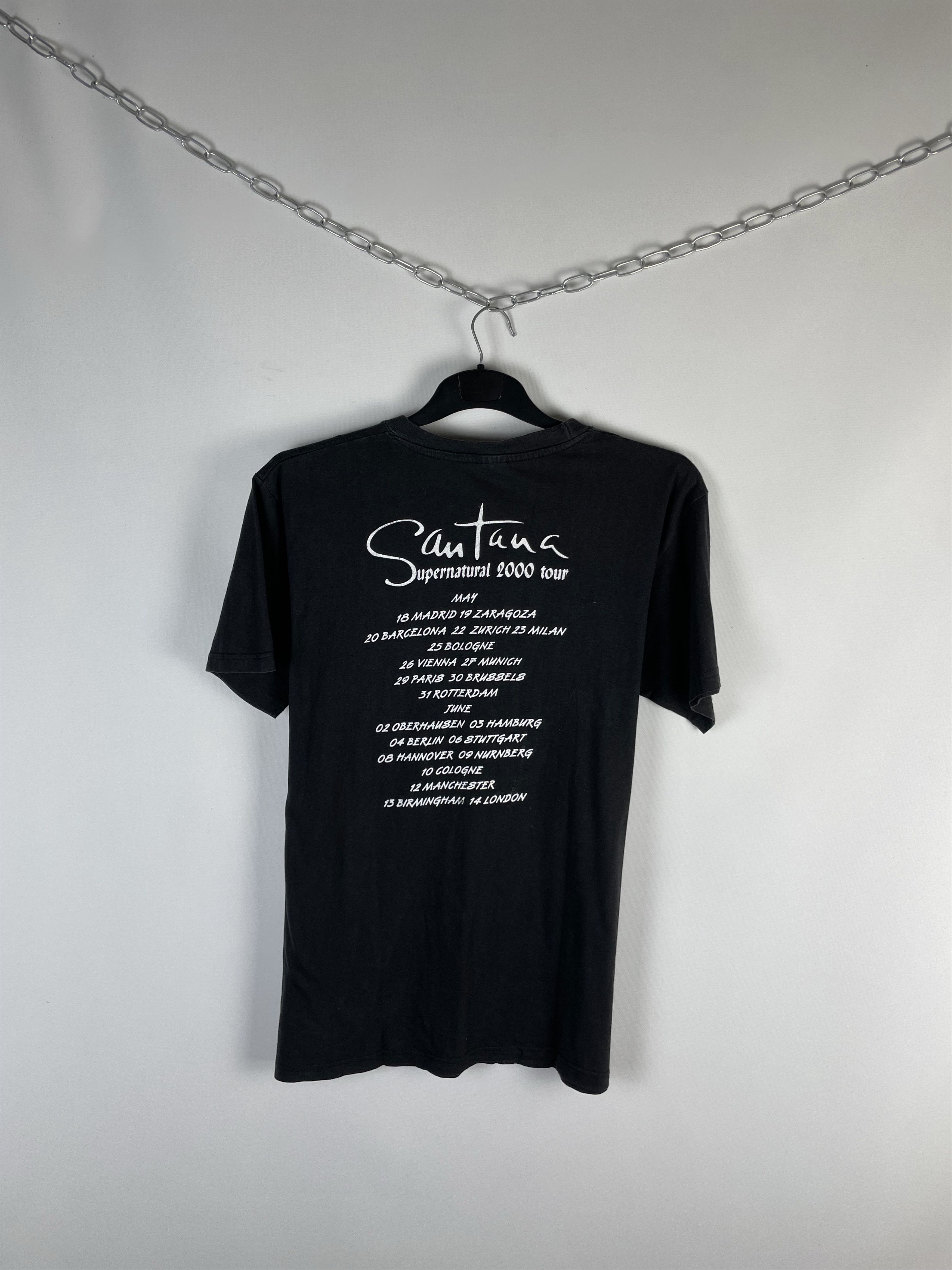 Band Tees 2000 Carlos Santana Tour Vintage T shirts Size US L / EU 52-54 / 3 - 7 Thumbnail