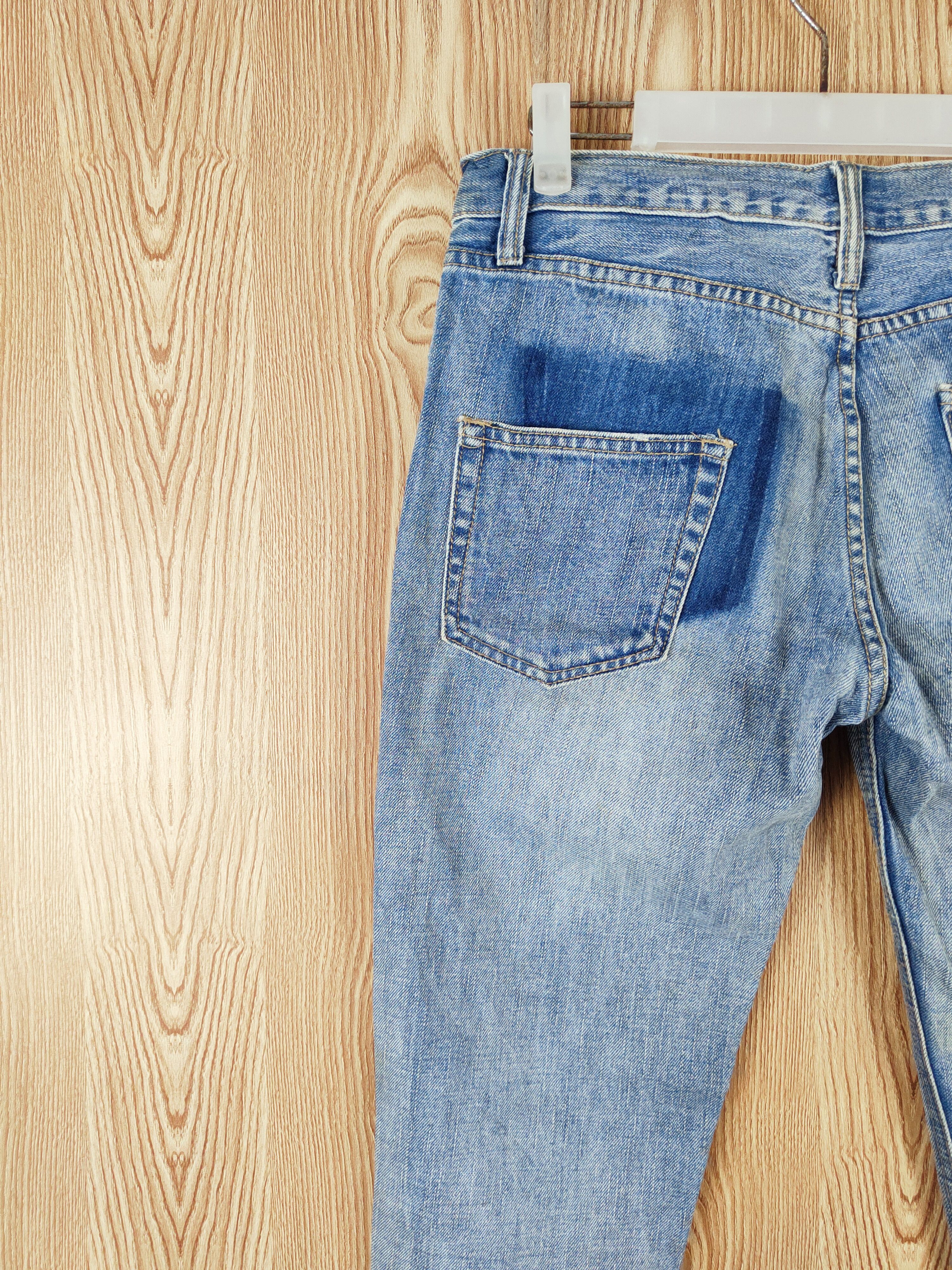Japanese Brand OZOC Blue patchwork Distressed Ripped Jeans #W601 Size 30" / US 8 / IT 44 - 8 Thumbnail