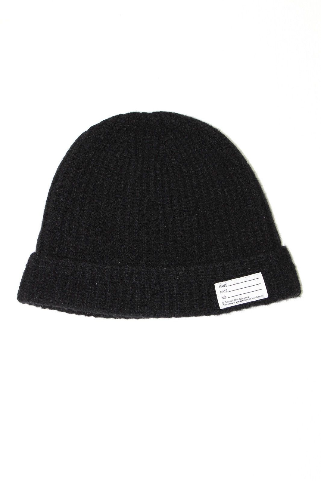 image of Visvim Wool Knit Beanie in Black, Men's