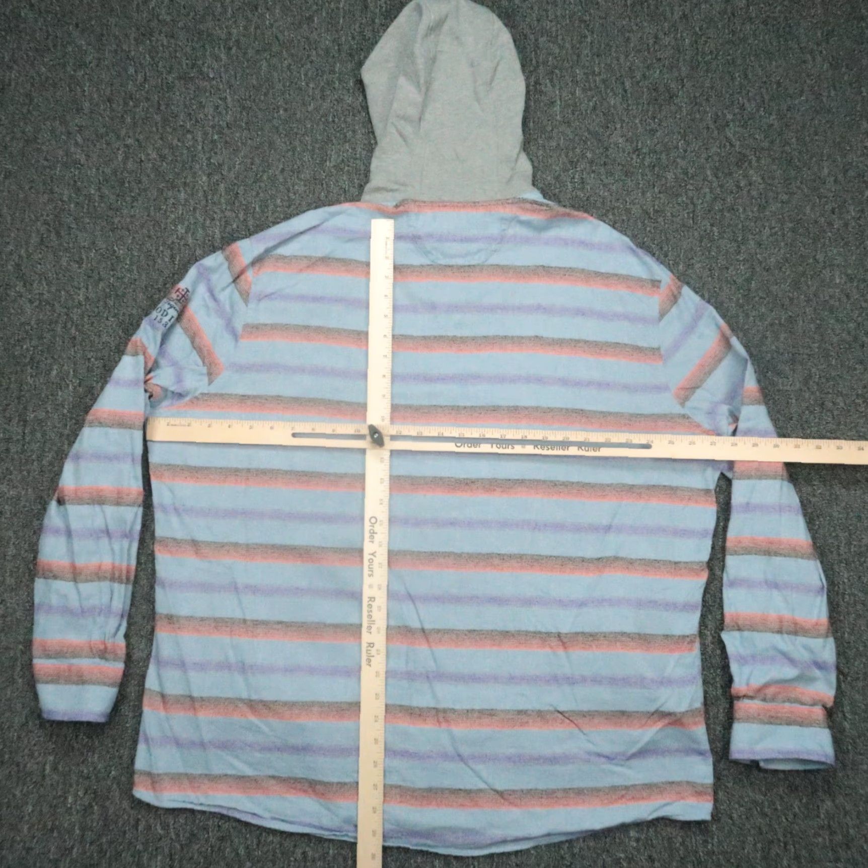 johnnie-O Johnnie O Hoodie Mens XXL Blue Striped Melton Surf Flannel Button Shirt Size US L / EU 52-54 / 3 - 5 Thumbnail